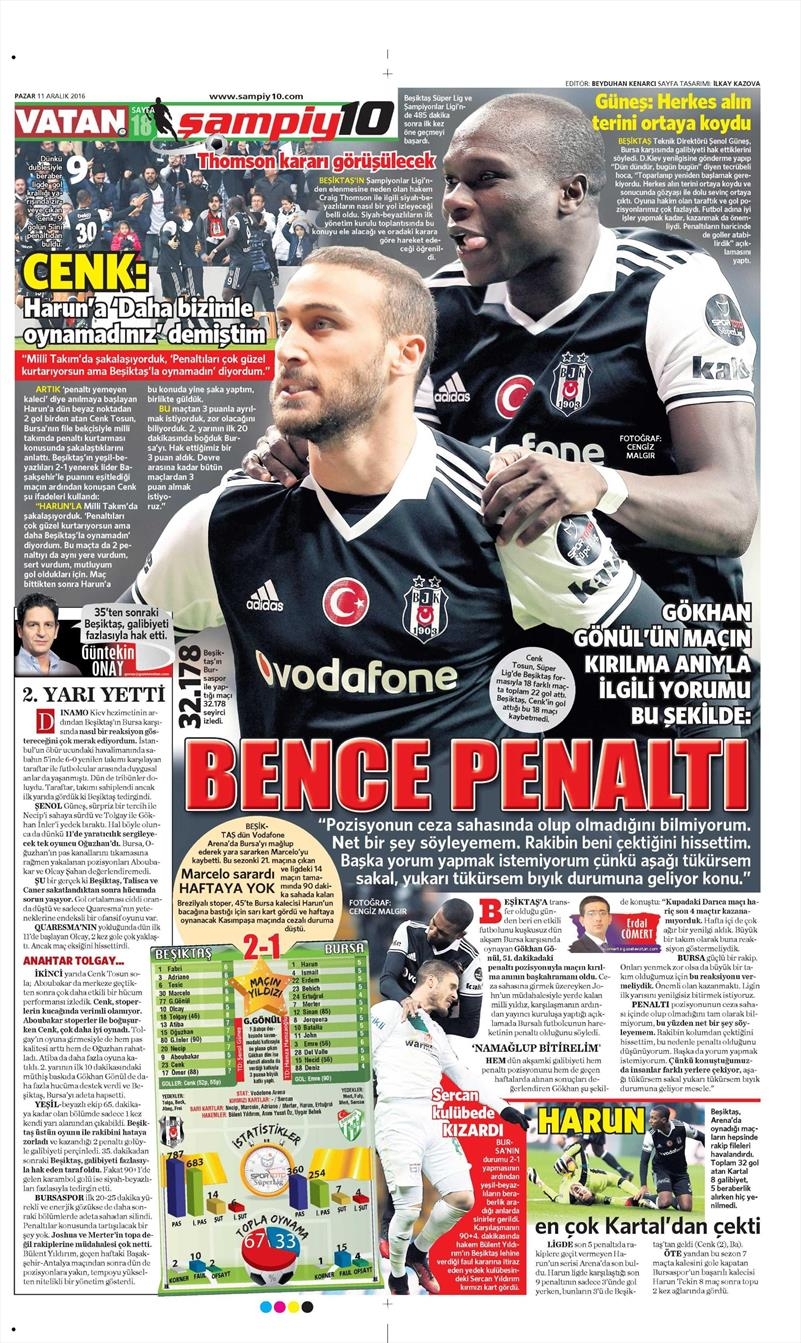Beşiktaş'ın Bursaspor galibiyeti gazetelere böyle yansıdı - Görsel 3