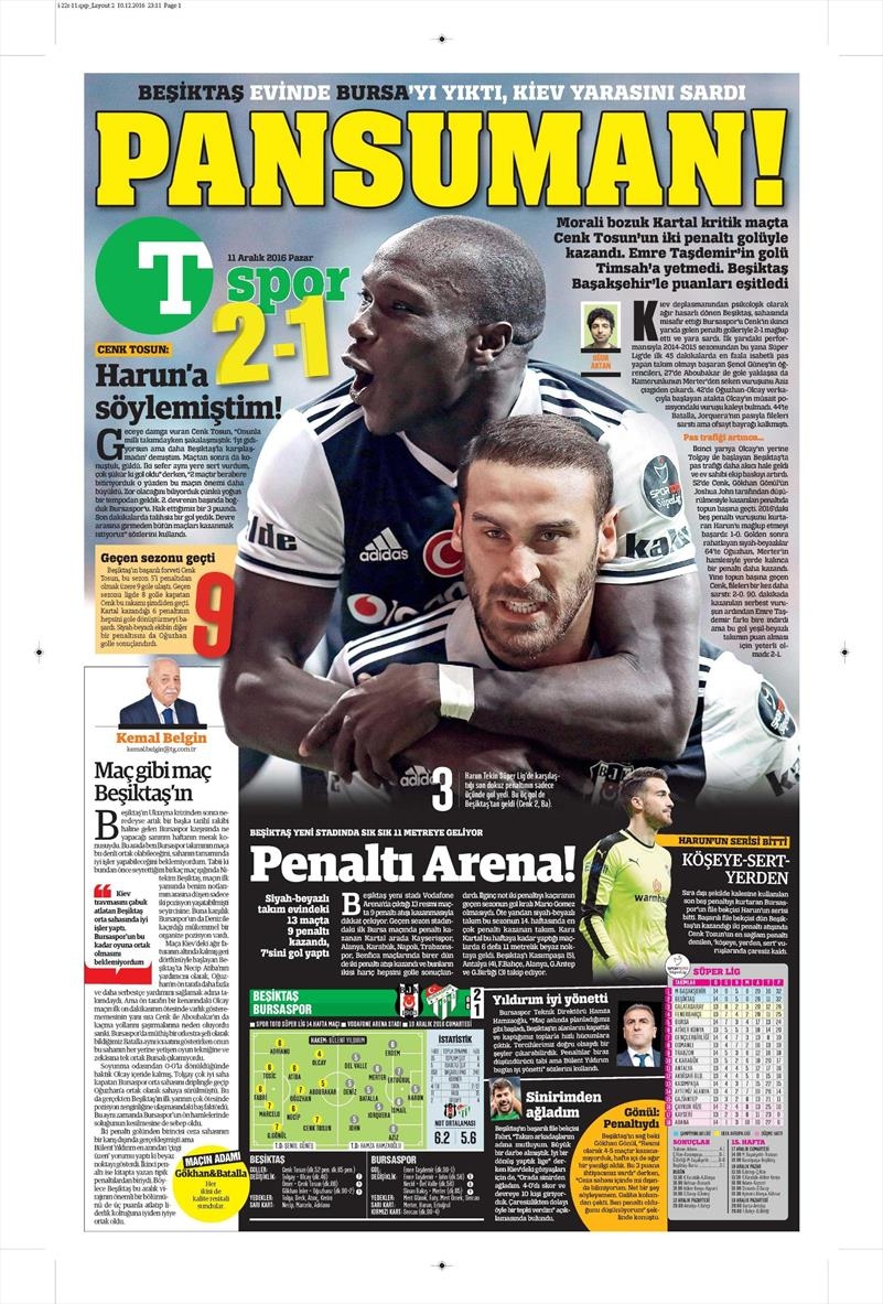 Beşiktaş'ın Bursaspor galibiyeti gazetelere böyle yansıdı - Görsel 5