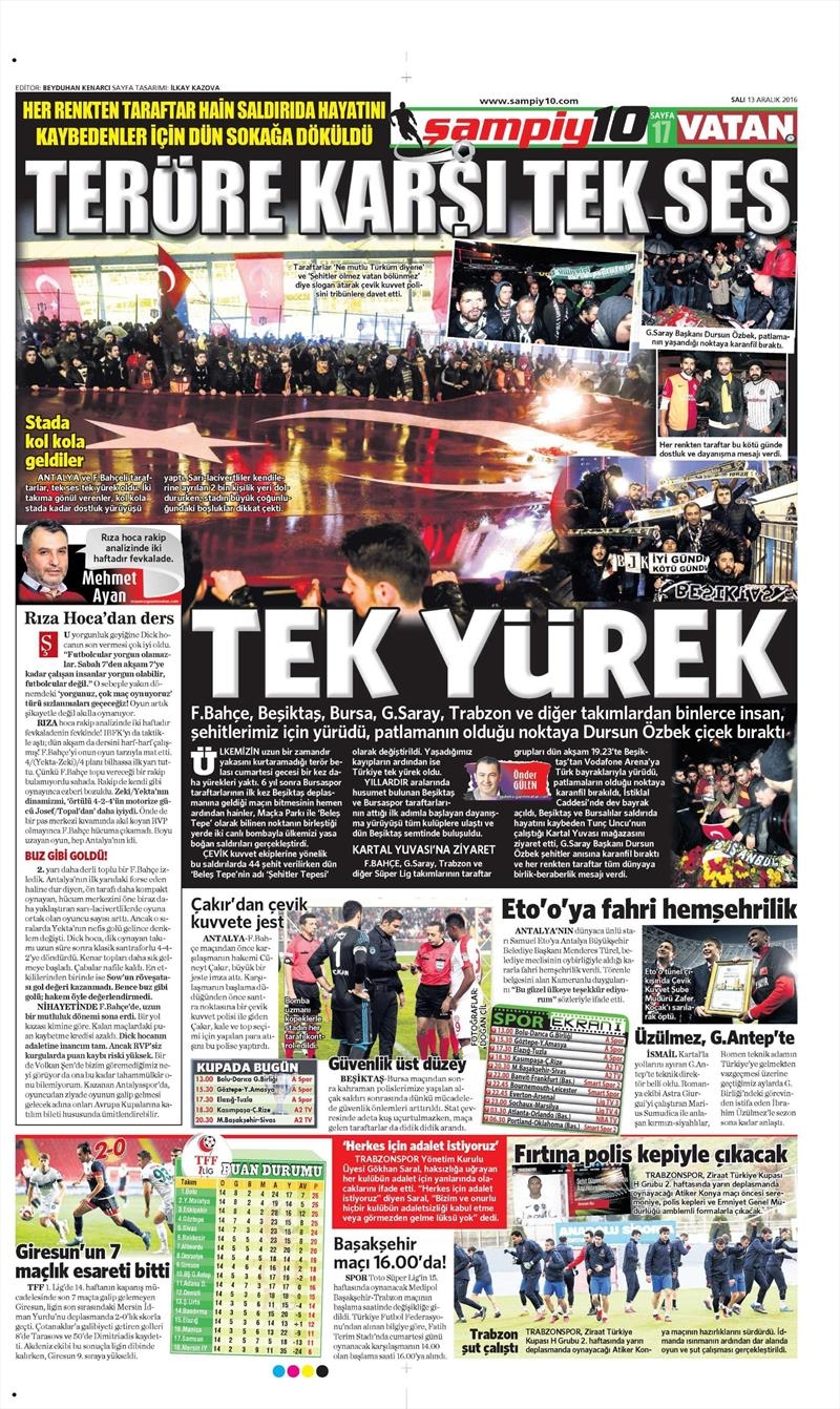 13 Aralık 2016 | İşte gazetelerin Beşiktaş manşetleri - Görsel 13