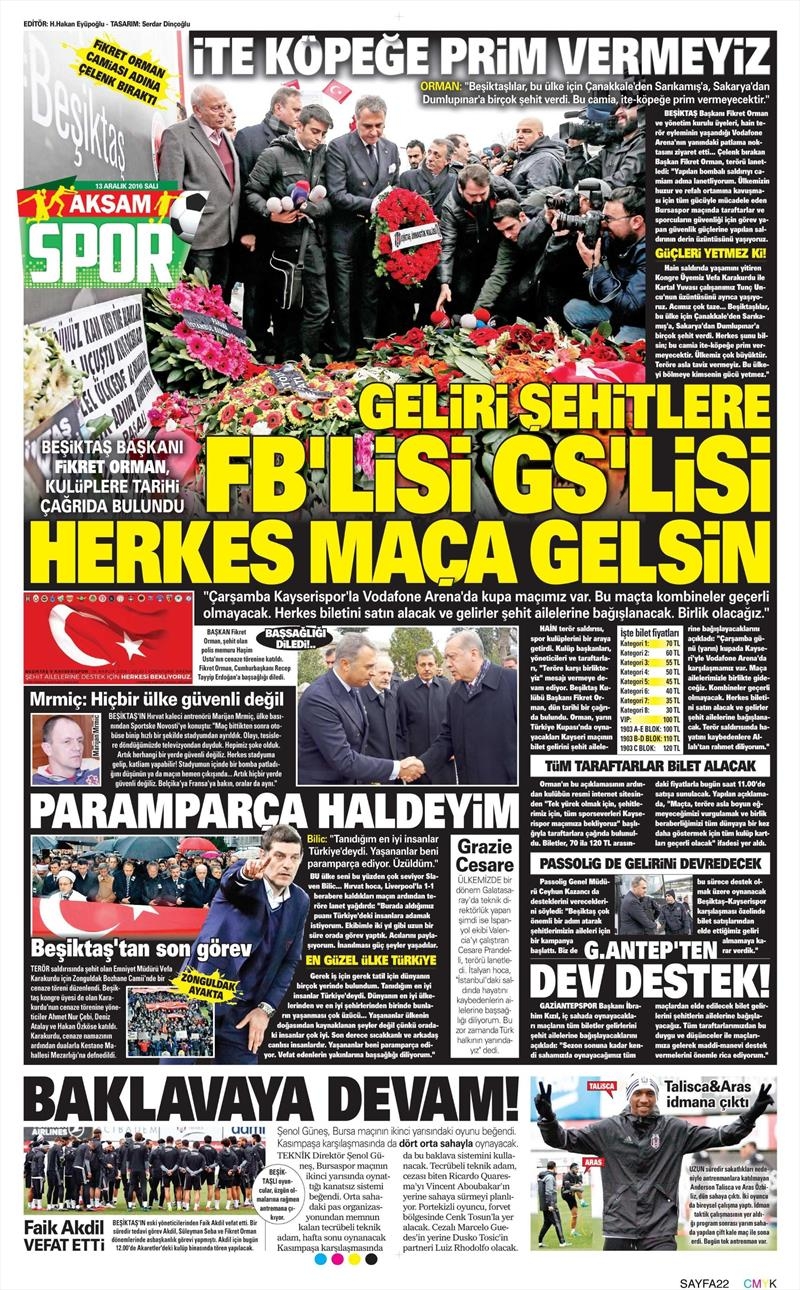 13 Aralık 2016 | İşte gazetelerin Beşiktaş manşetleri - Görsel 15