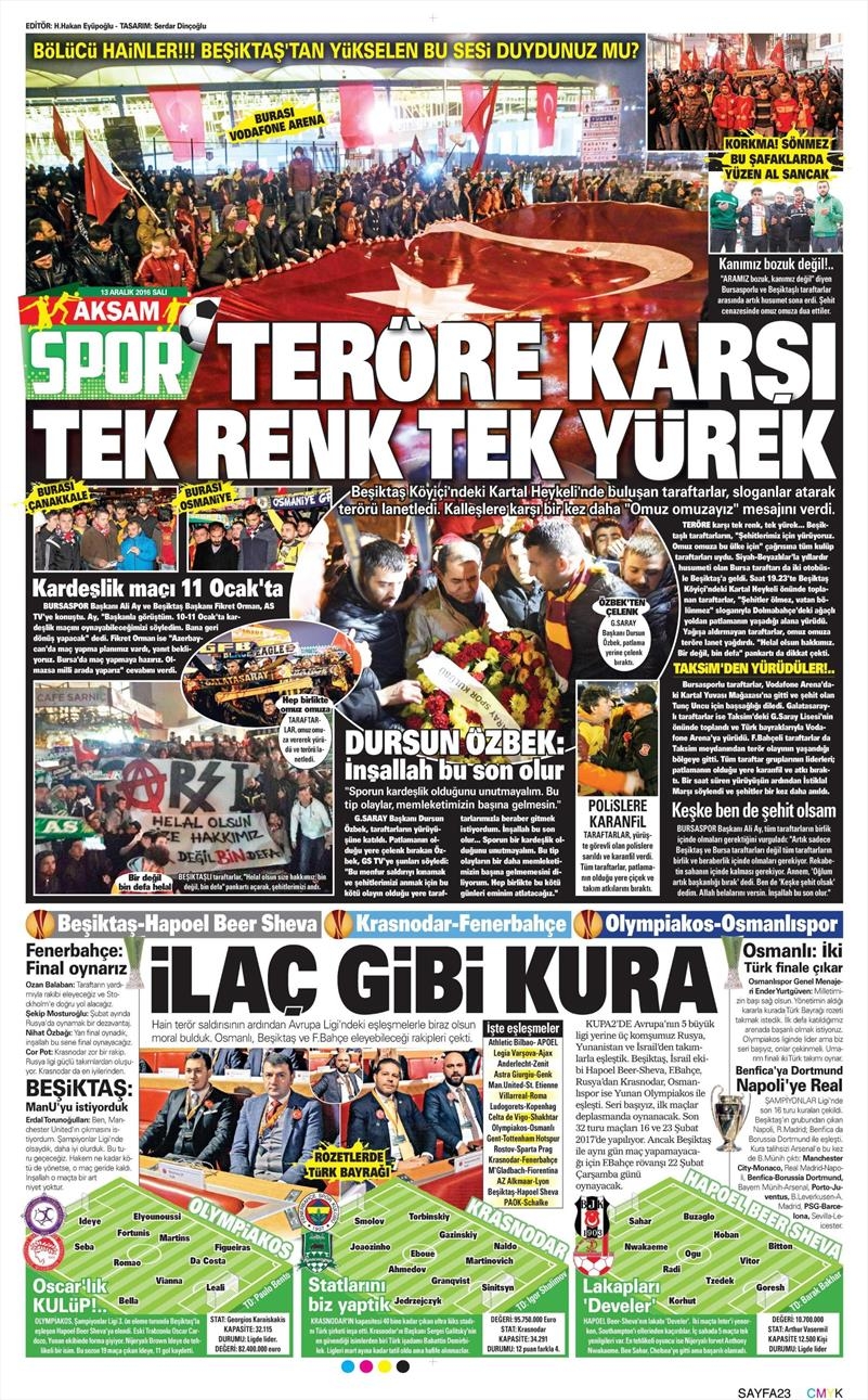 13 Aralık 2016 | İşte gazetelerin Beşiktaş manşetleri - Görsel 16