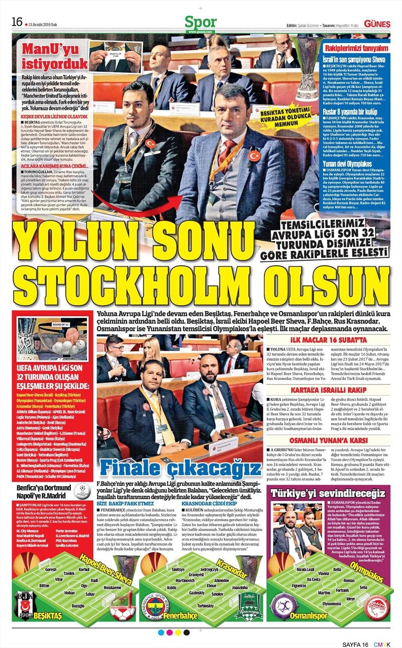 13 Aralık 2016 | İşte gazetelerin Beşiktaş manşetleri - Görsel 17