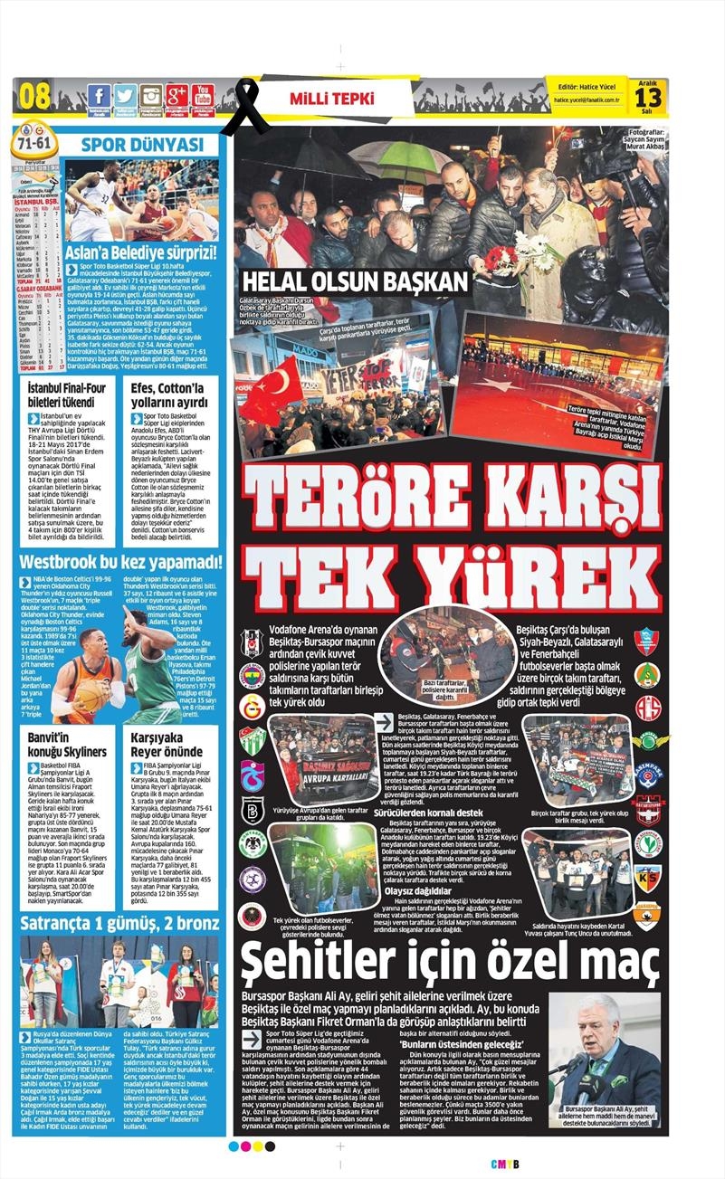 13 Aralık 2016 | İşte gazetelerin Beşiktaş manşetleri - Görsel 2