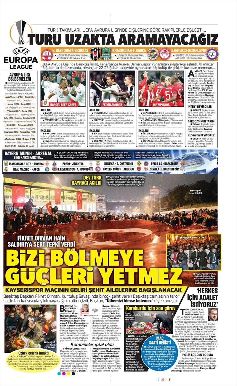 13 Aralık 2016 | İşte gazetelerin Beşiktaş manşetleri - Görsel 5