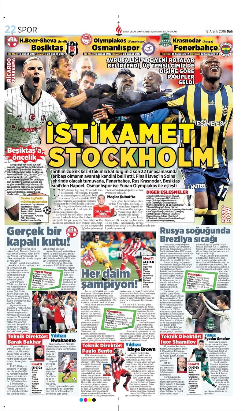 13 Aralık 2016 | İşte gazetelerin Beşiktaş manşetleri - Görsel 6