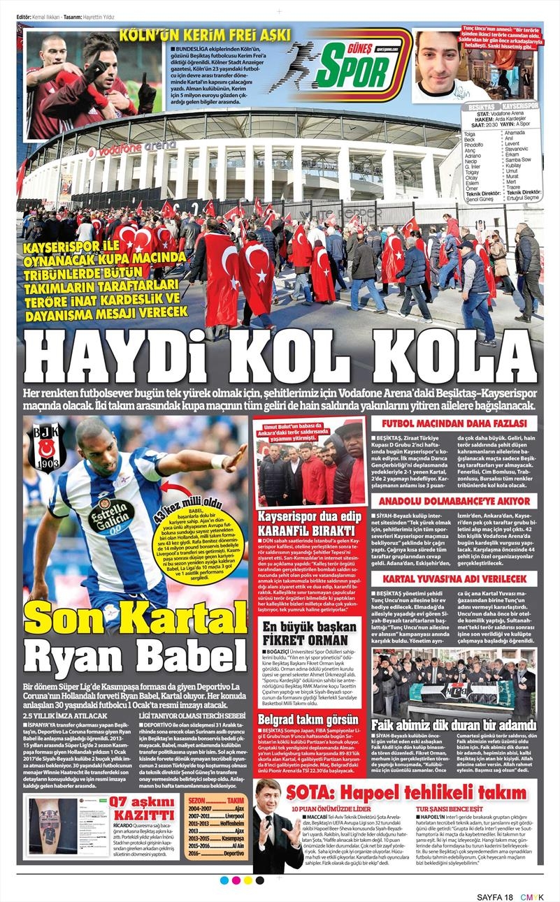 14 Aralık 2016 | İşte gazetelerin Beşiktaş manşetleri - Görsel 3