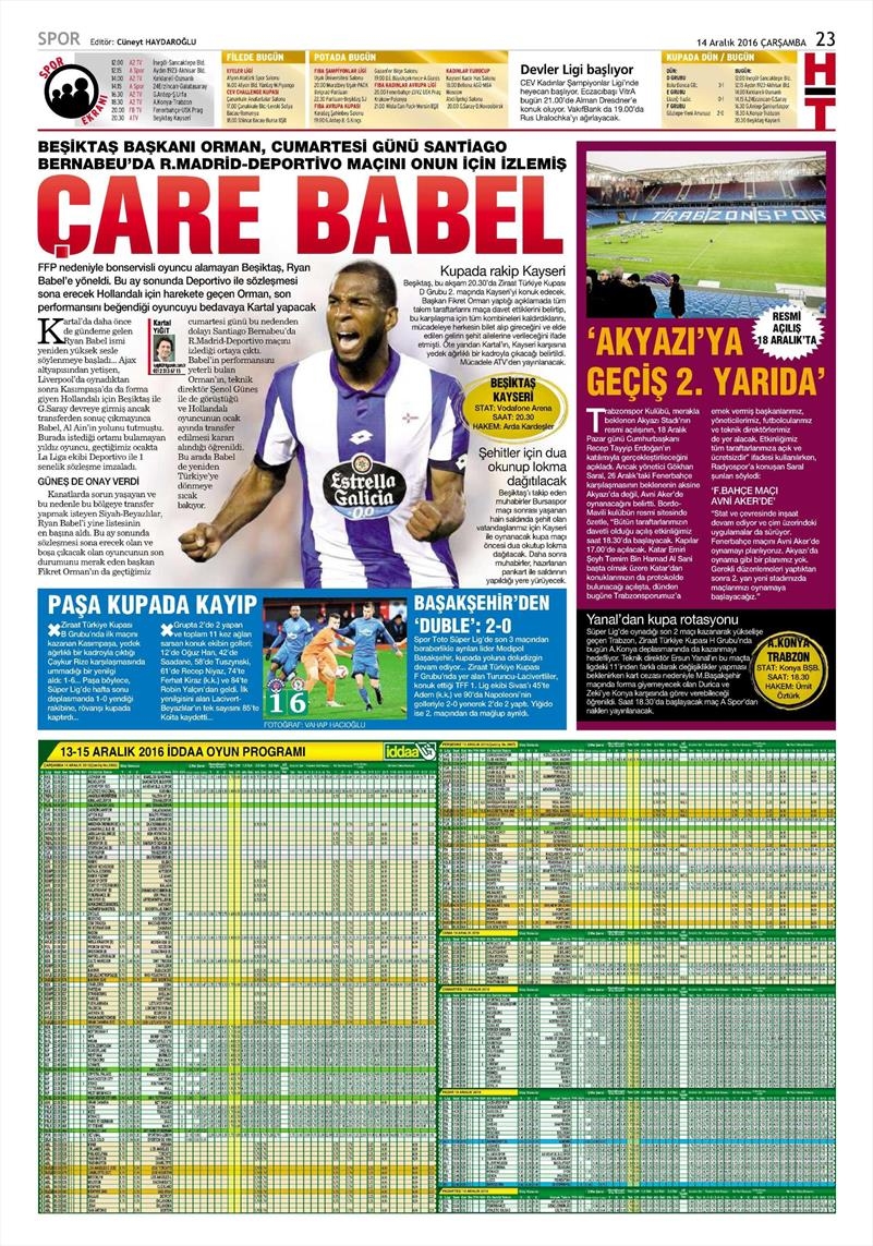 14 Aralık 2016 | İşte gazetelerin Beşiktaş manşetleri - Görsel 4