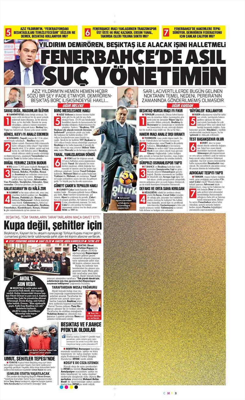 14 Aralık 2016 | İşte gazetelerin Beşiktaş manşetleri - Görsel 5
