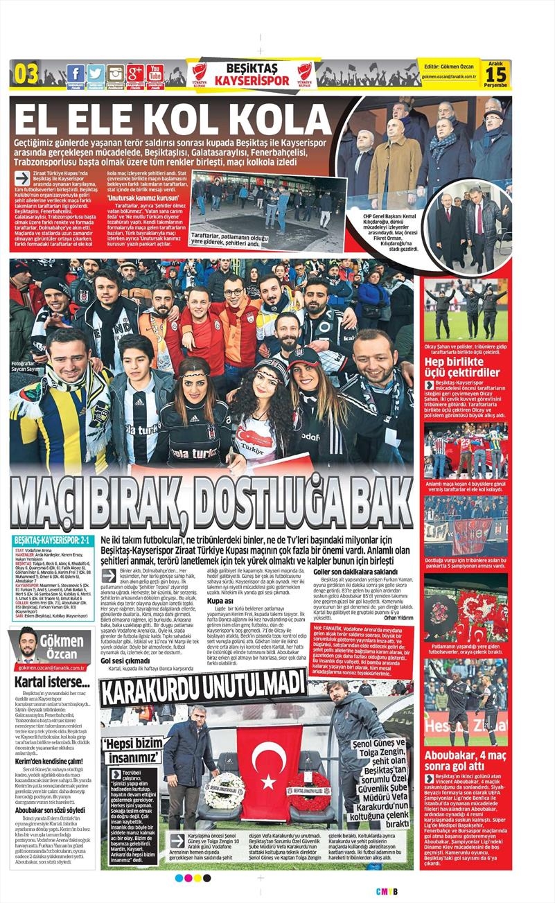 15 Aralık 2016 | İşte gazetelerin Beşiktaş manşetleri - Görsel 7