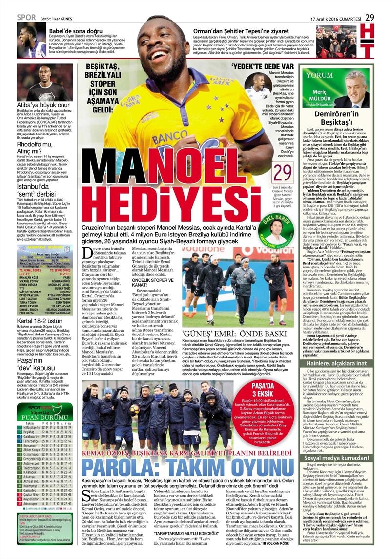 17 Aralık 2016 | İşte gazetelerin Beşiktaş manşetleri - Görsel 12