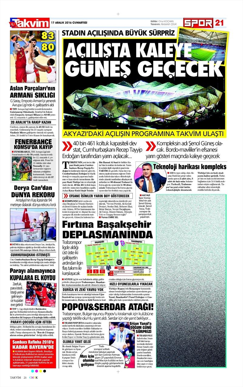 17 Aralık 2016 | İşte gazetelerin Beşiktaş manşetleri - Görsel 3