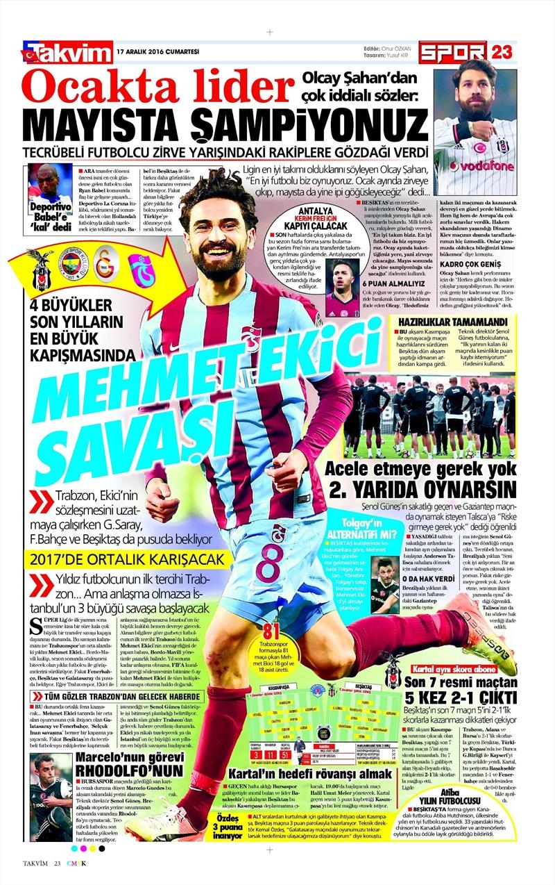 17 Aralık 2016 | İşte gazetelerin Beşiktaş manşetleri - Görsel 4
