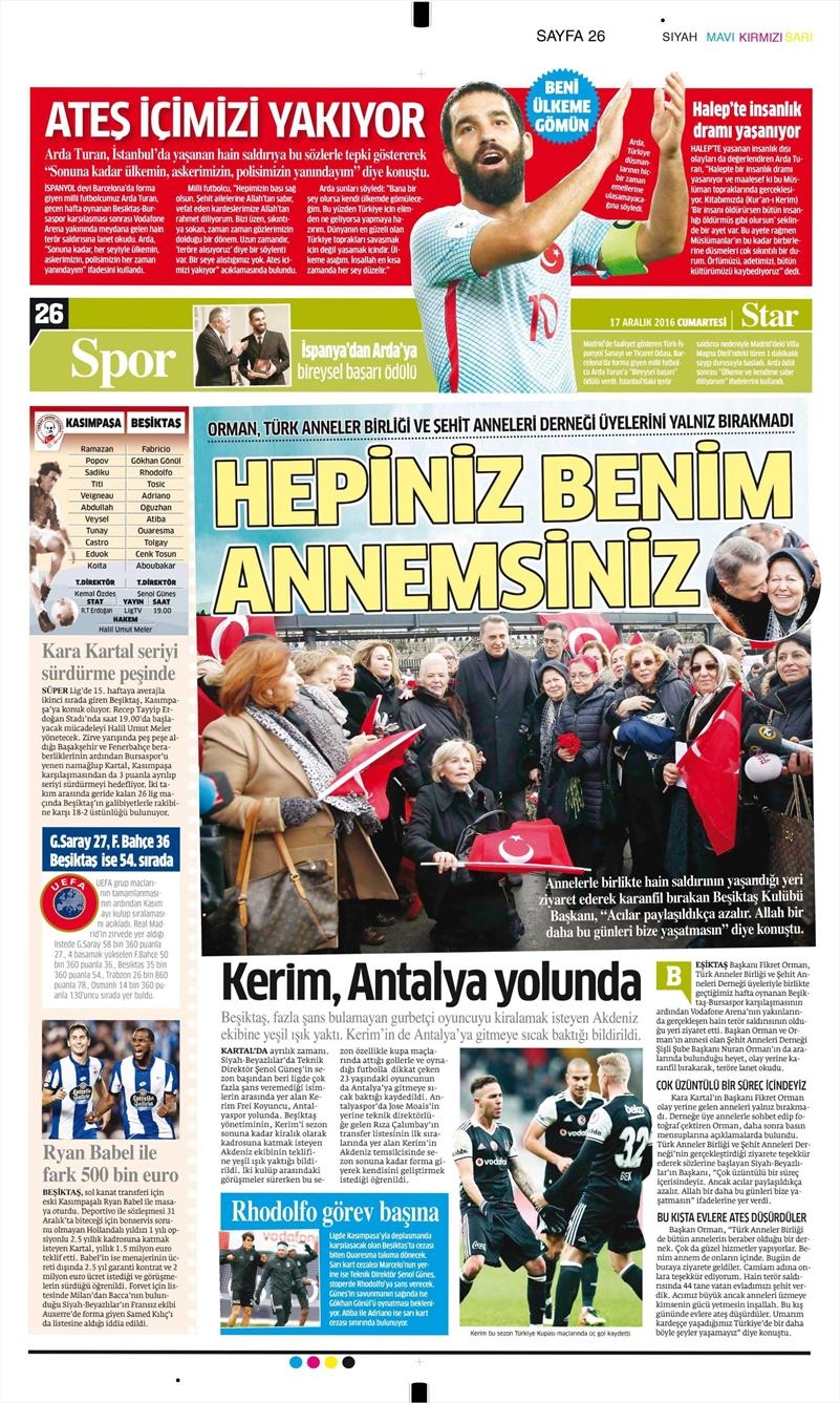17 Aralık 2016 | İşte gazetelerin Beşiktaş manşetleri - Görsel 5