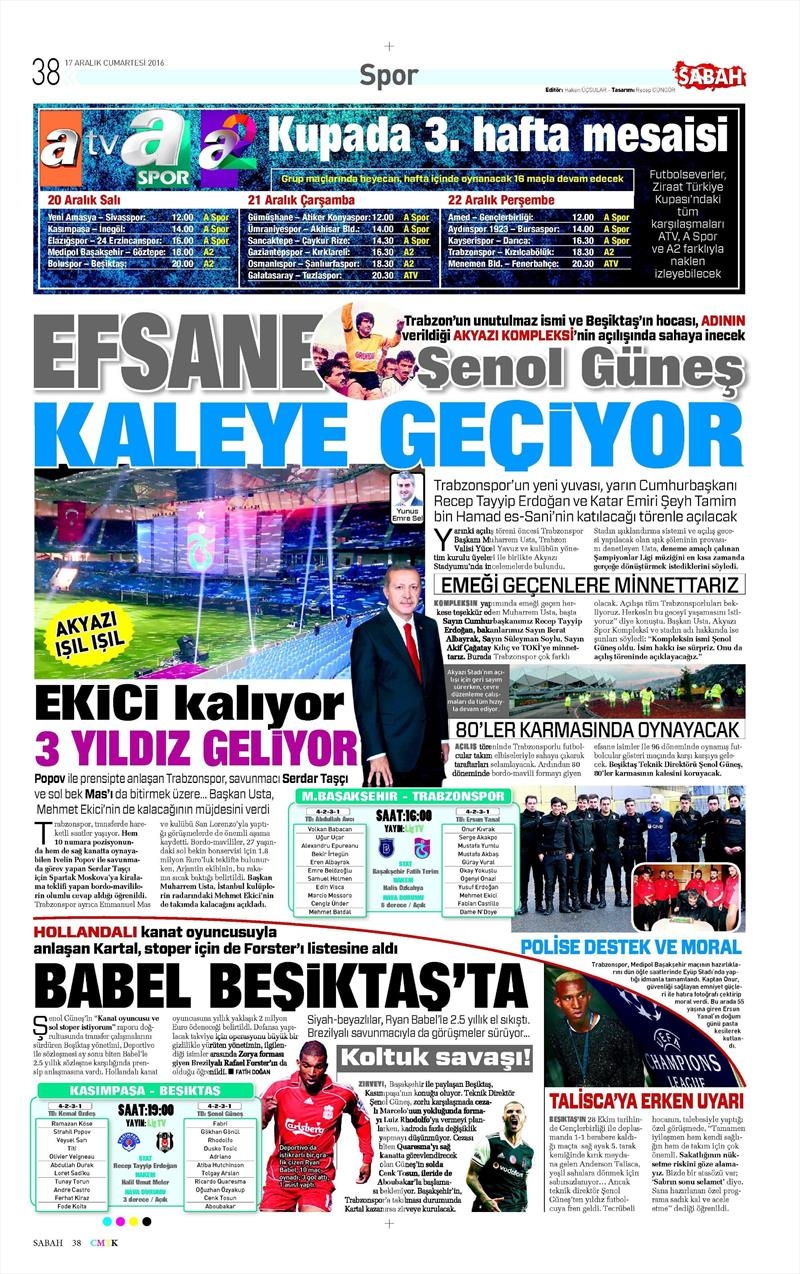 17 Aralık 2016 | İşte gazetelerin Beşiktaş manşetleri - Görsel 6