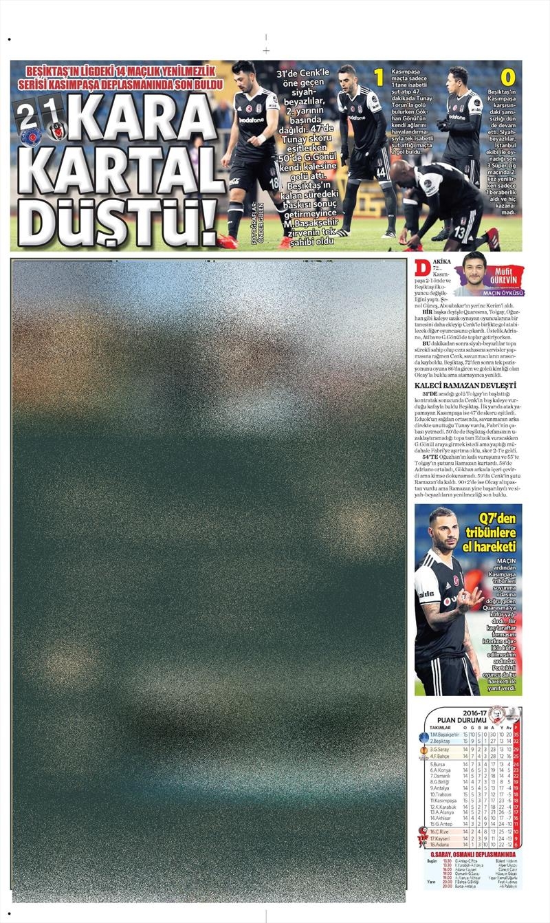 18 Aralık 2016 | İşte gazetelerin Beşiktaş manşetleri - Görsel 1