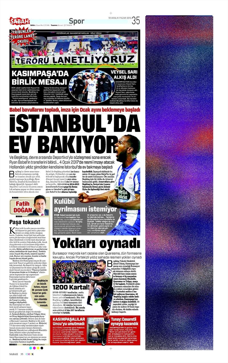 18 Aralık 2016 | İşte gazetelerin Beşiktaş manşetleri - Görsel 11