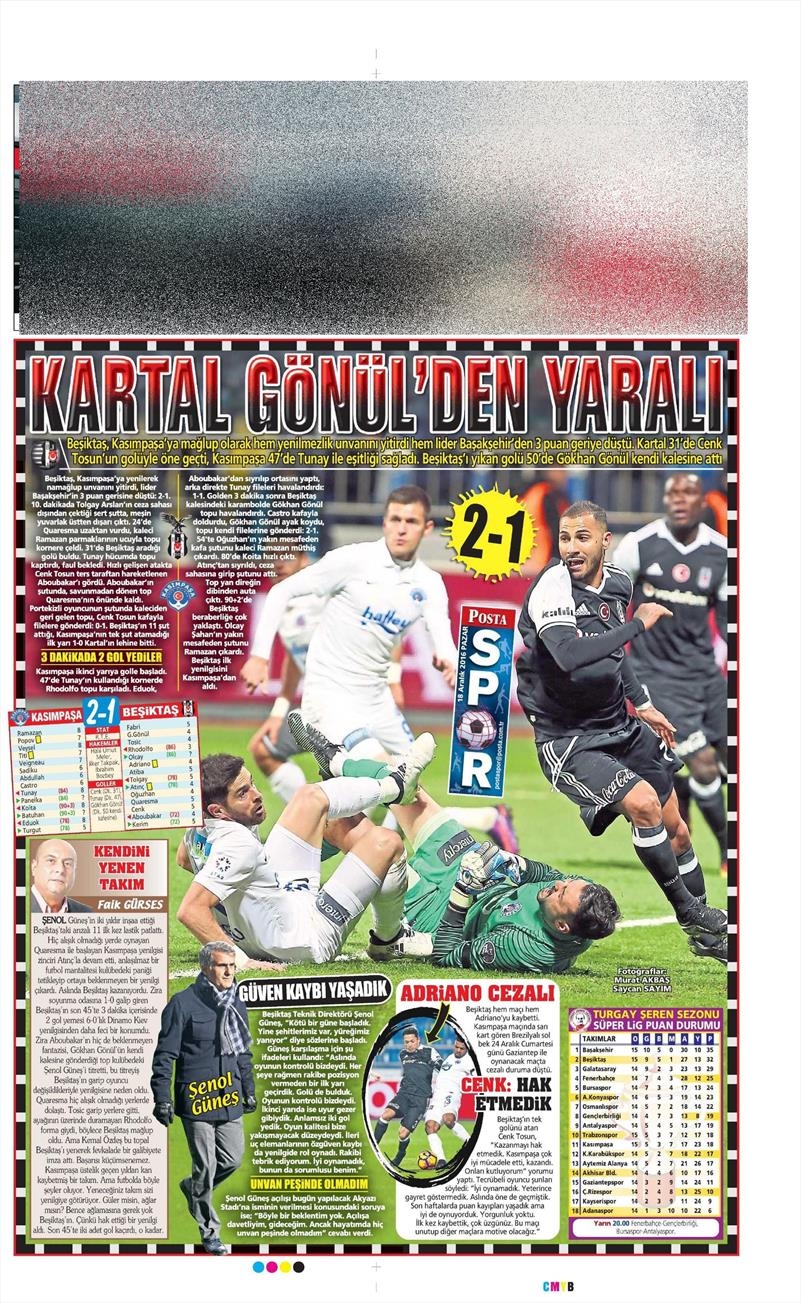 18 Aralık 2016 | İşte gazetelerin Beşiktaş manşetleri - Görsel 12