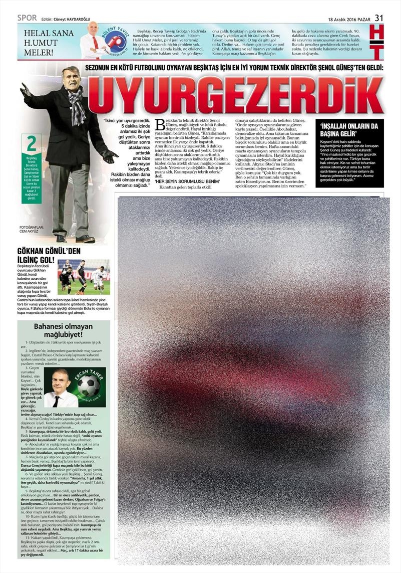 18 Aralık 2016 | İşte gazetelerin Beşiktaş manşetleri - Görsel 18