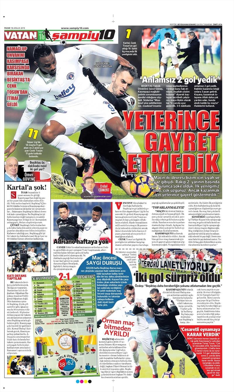 18 Aralık 2016 | İşte gazetelerin Beşiktaş manşetleri - Görsel 2