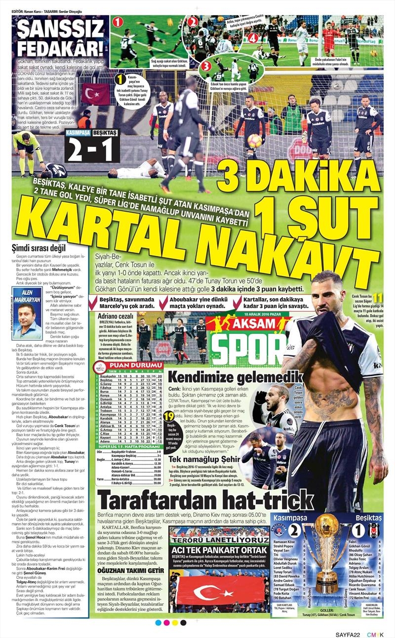 18 Aralık 2016 | İşte gazetelerin Beşiktaş manşetleri - Görsel 23