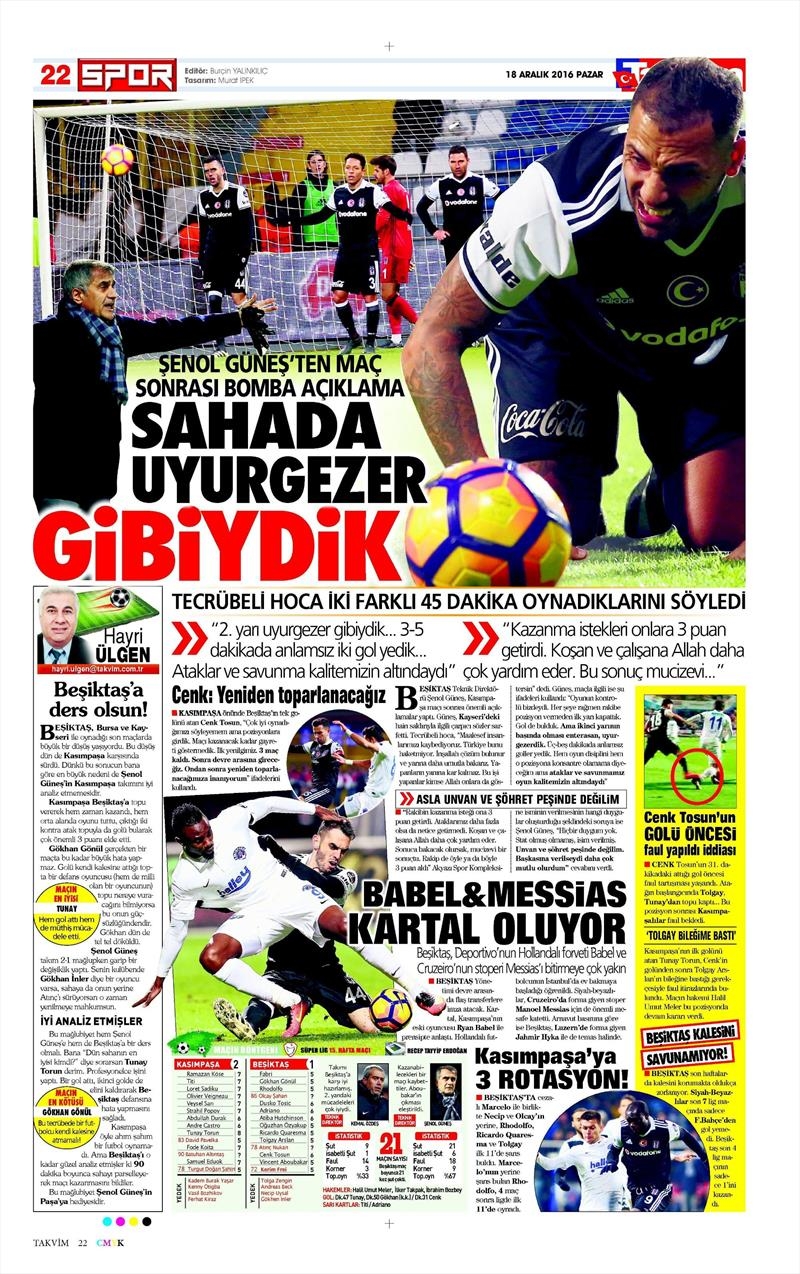 18 Aralık 2016 | İşte gazetelerin Beşiktaş manşetleri - Görsel 6