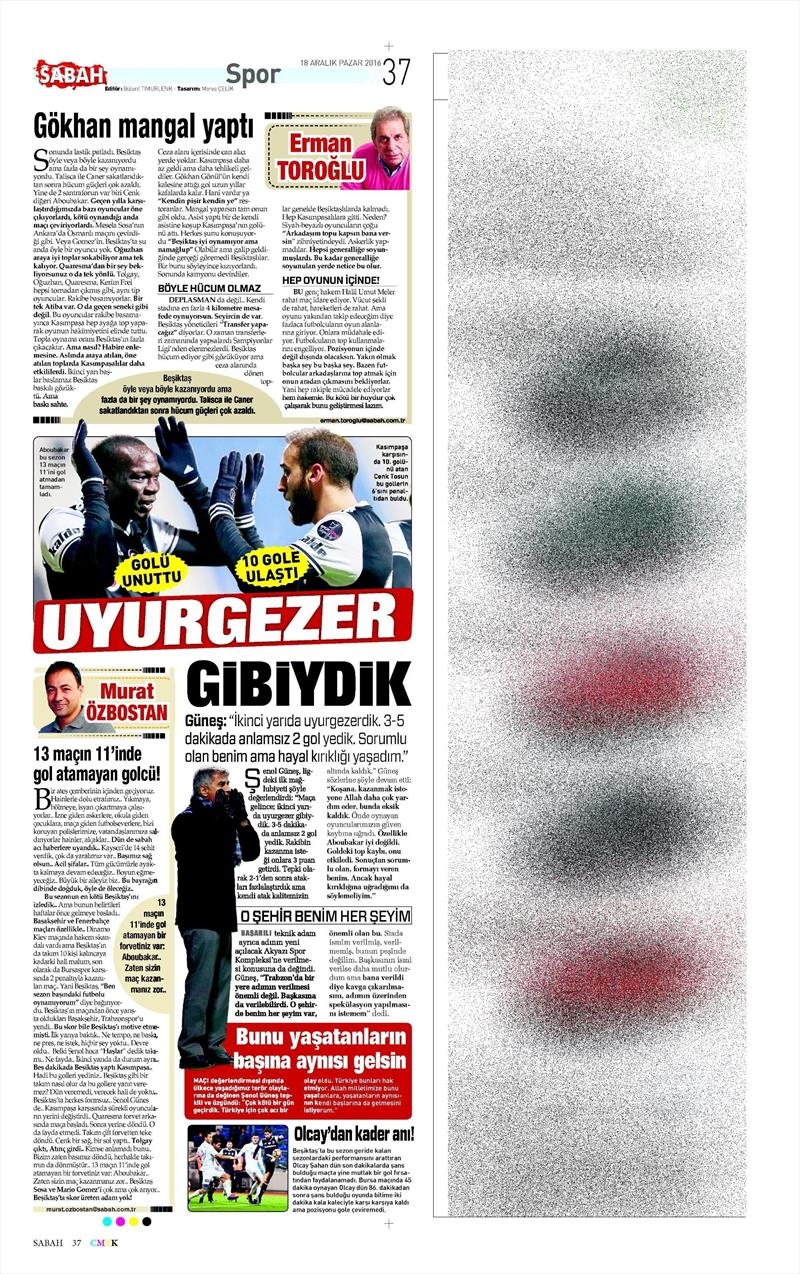 18 Aralık 2016 | İşte gazetelerin Beşiktaş manşetleri - Görsel 9