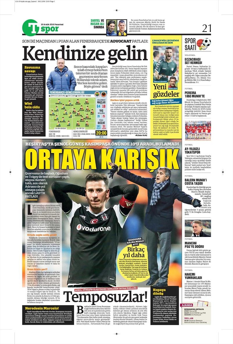 19 Aralık 2016 | İşte gazetelerin Beşiktaş manşetleri - Görsel 10