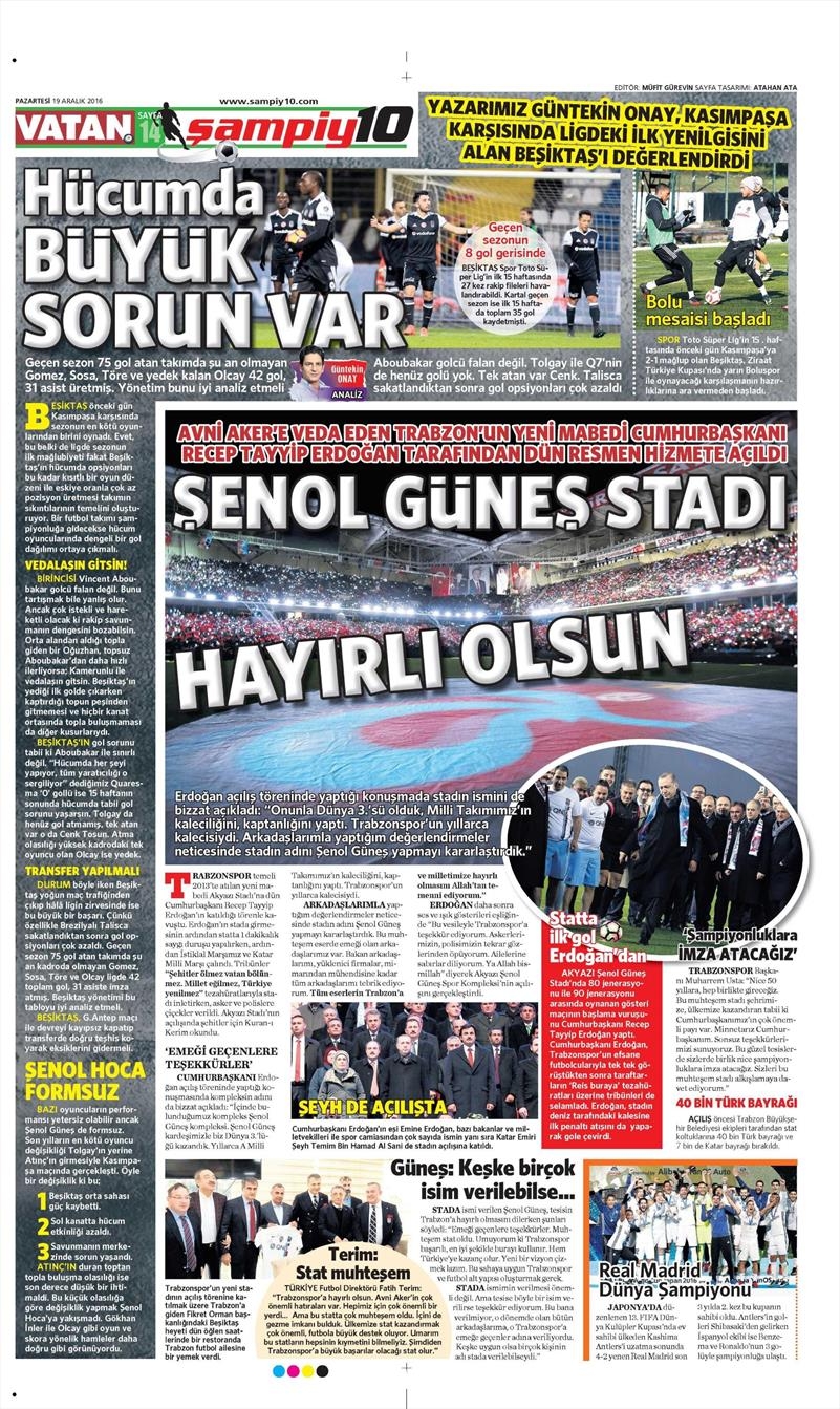 19 Aralık 2016 | İşte gazetelerin Beşiktaş manşetleri - Görsel 11