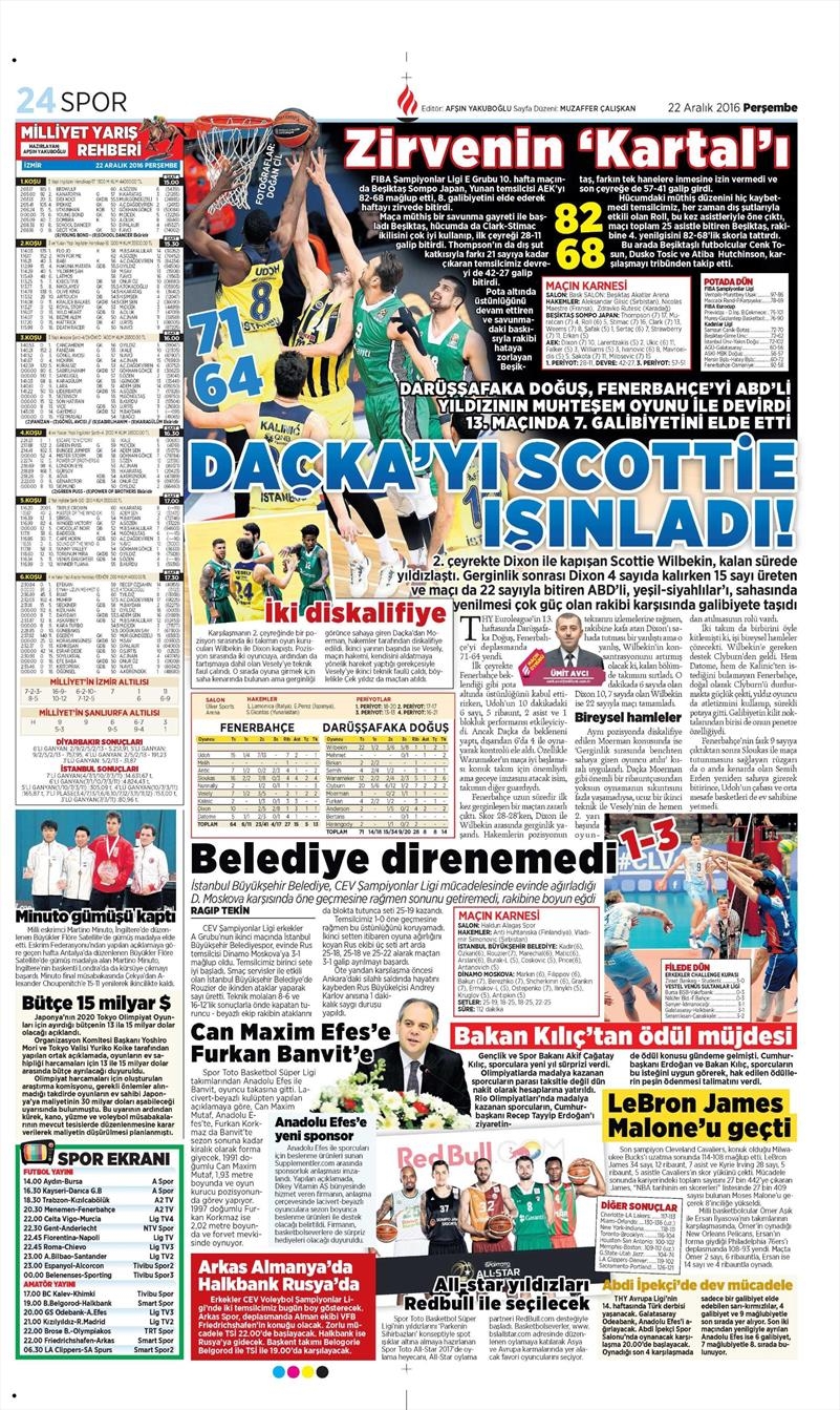 22 Aralık 2016 | İşte gazetelerin Beşiktaş manşetleri - Görsel 10