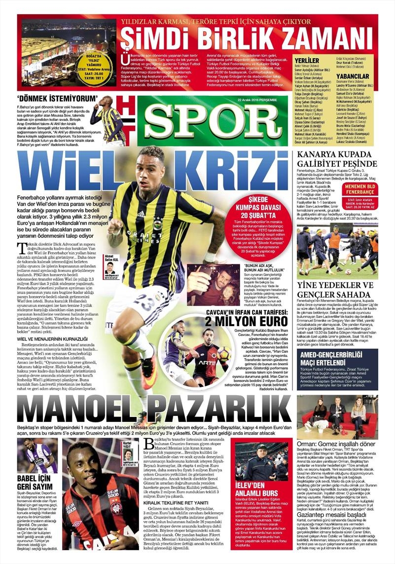 22 Aralık 2016 | İşte gazetelerin Beşiktaş manşetleri - Görsel 12