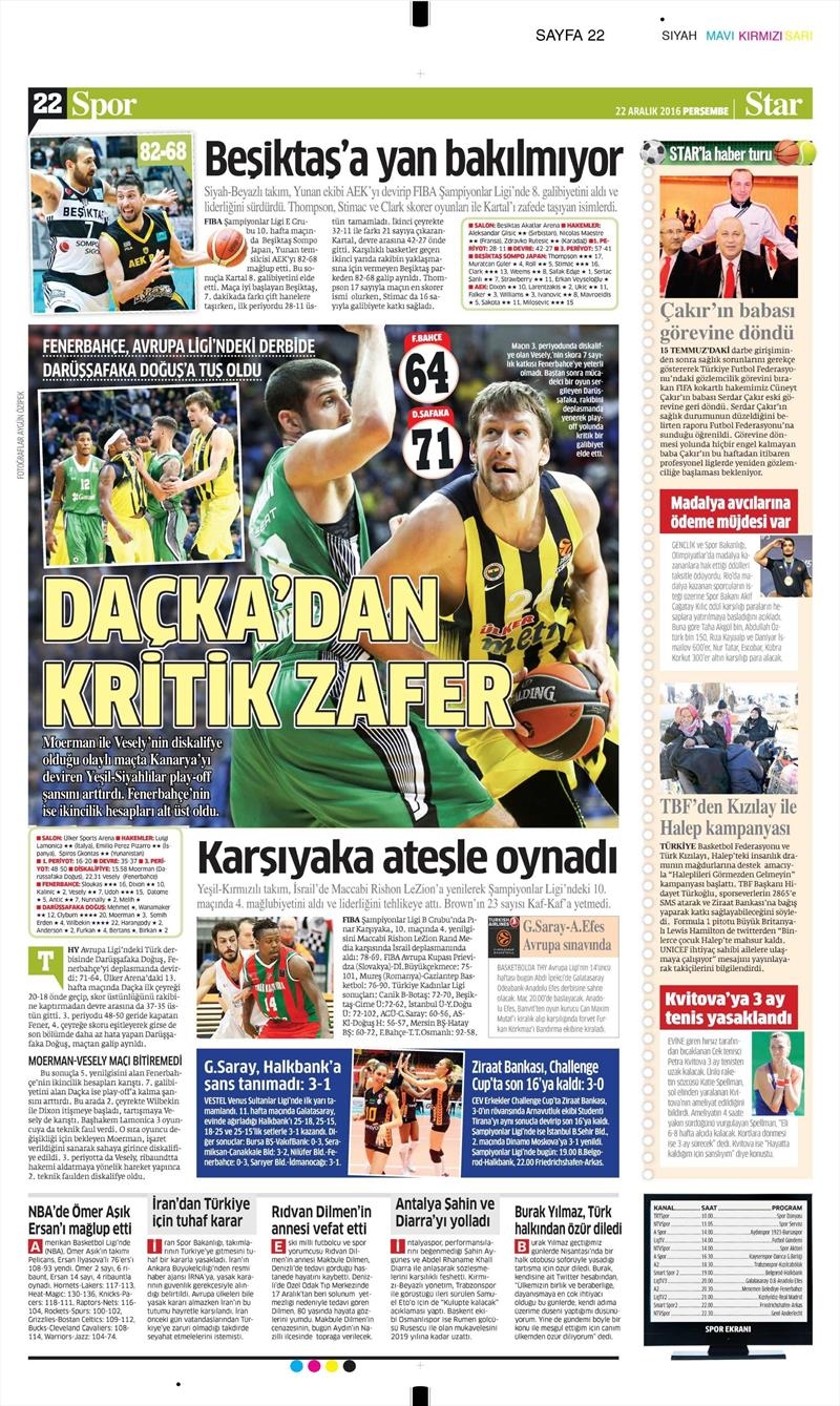 22 Aralık 2016 | İşte gazetelerin Beşiktaş manşetleri - Görsel 5