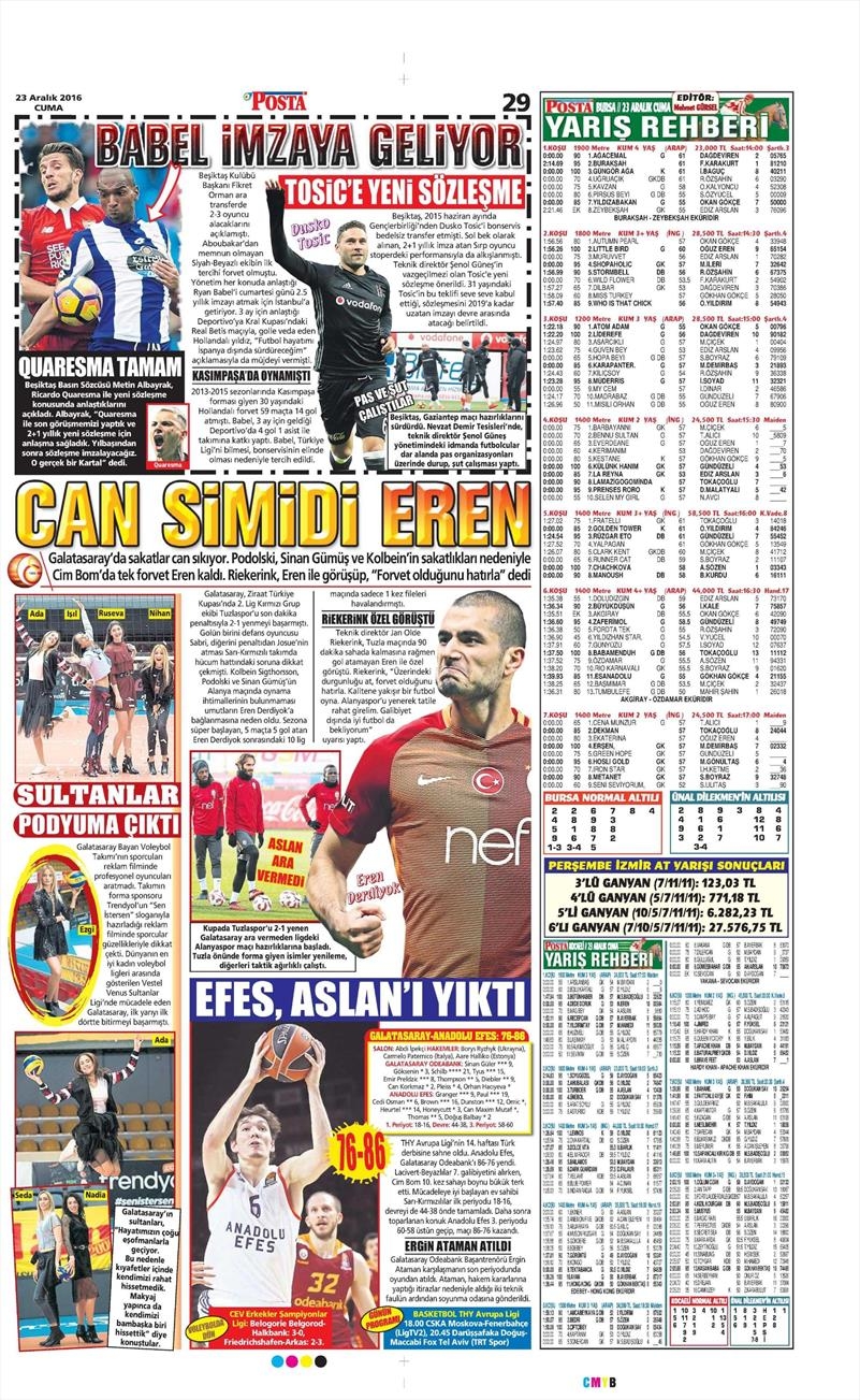 23 Aralık 2016 | İşte gazetelerin Beşiktaş manşetleri - Görsel 11