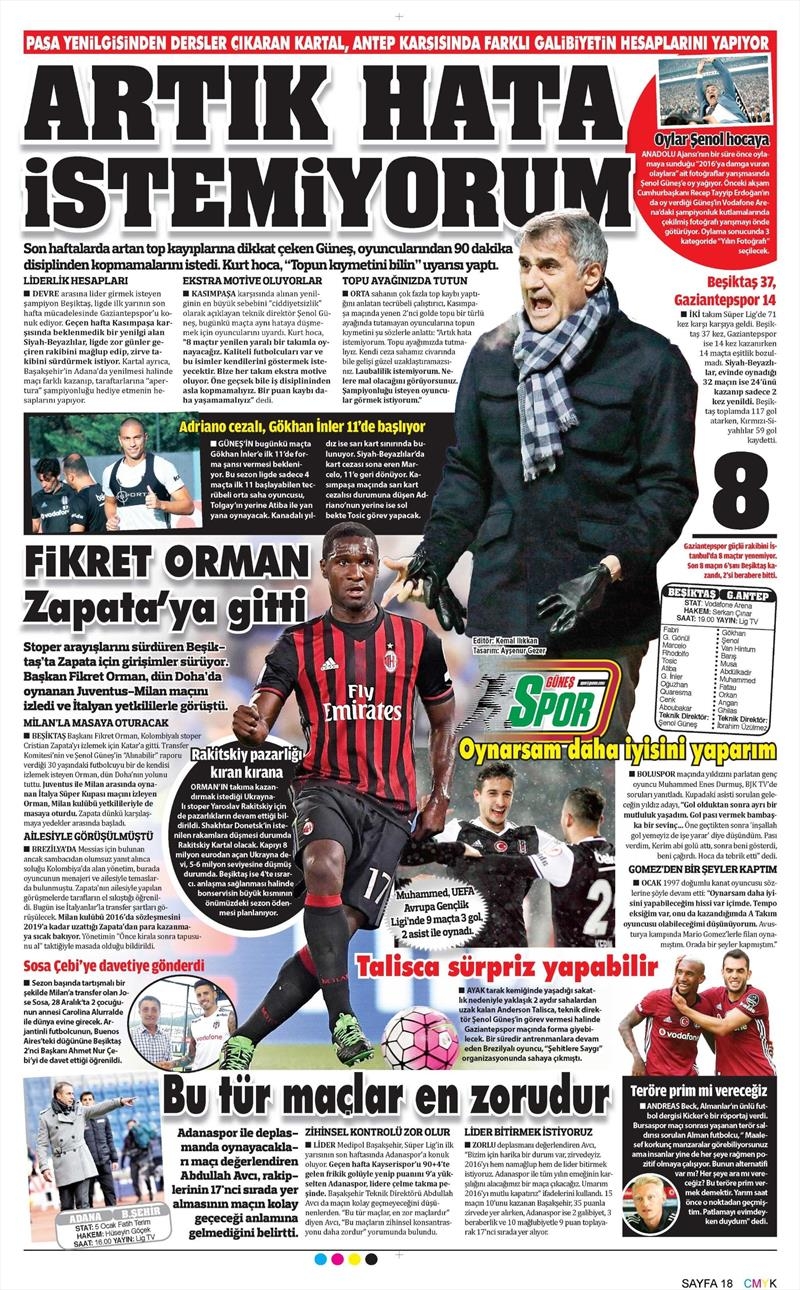 24 Aralık 2016 | İşte gazetelerin Beşiktaş manşetleri - Görsel 11