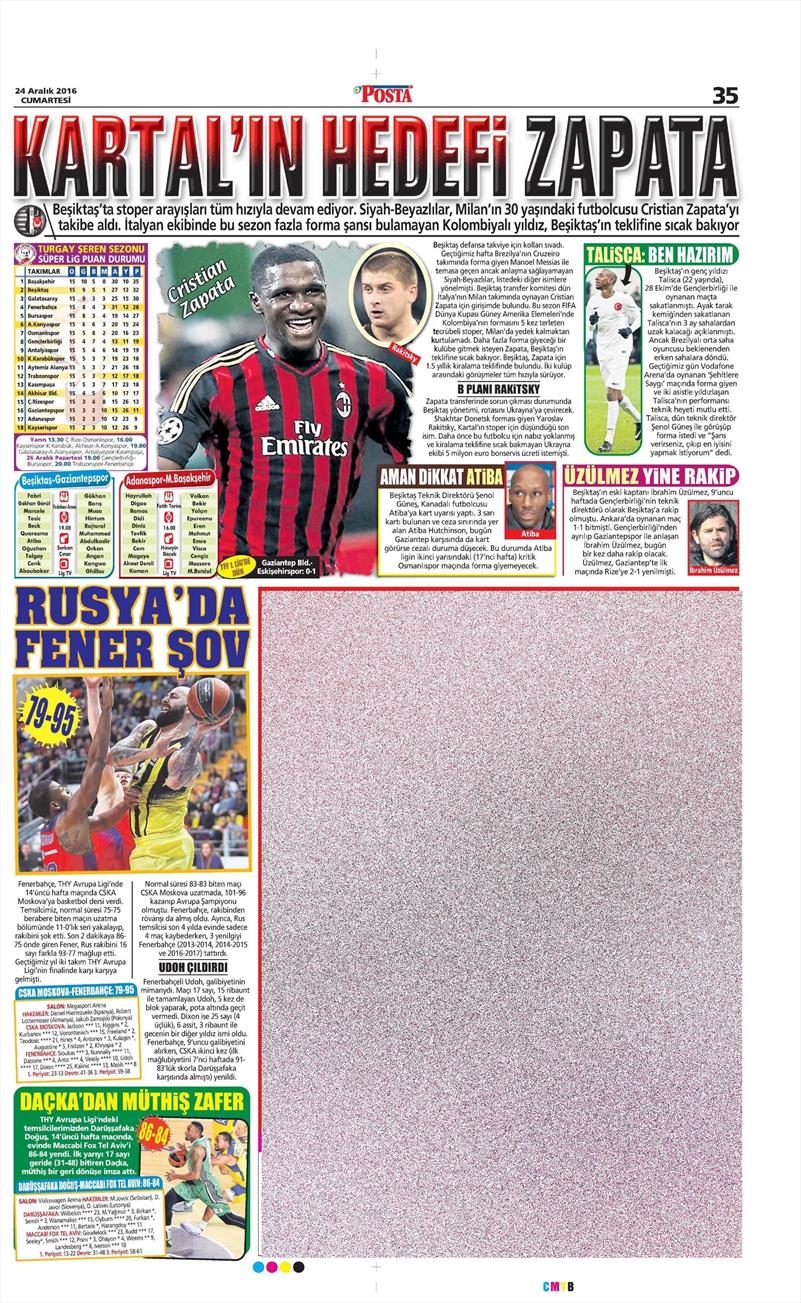 24 Aralık 2016 | İşte gazetelerin Beşiktaş manşetleri - Görsel 7