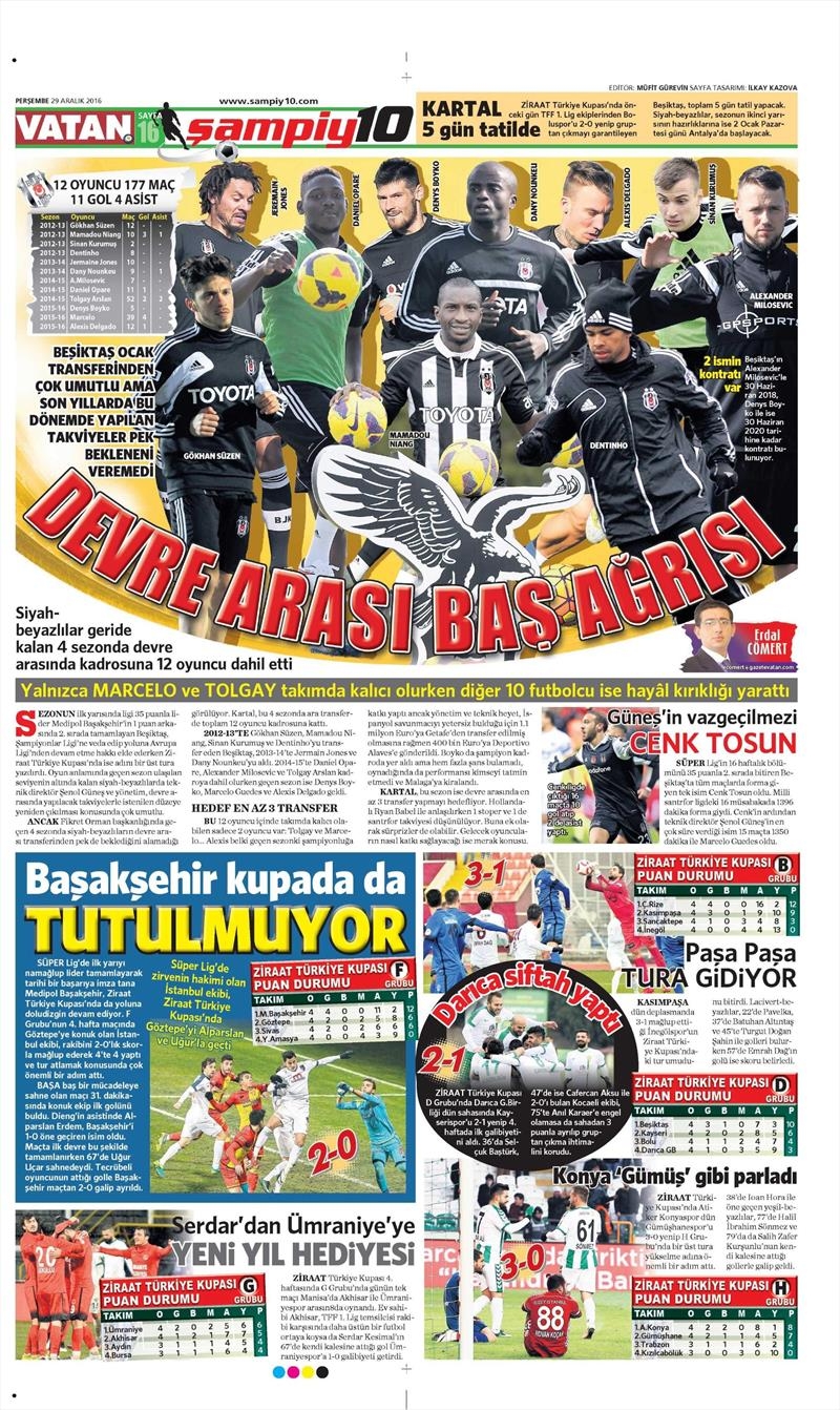 29 Aralık 2016 | İşte gazetelerin Beşiktaş manşetleri - Görsel 16