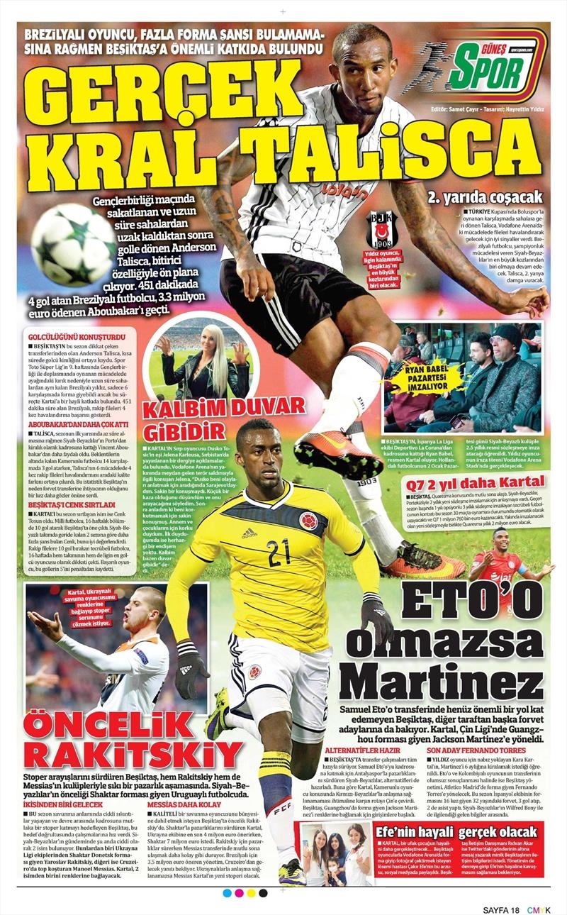 30 Aralık 2016 | İşte gazetelerin Beşiktaş manşetleri - Görsel 12