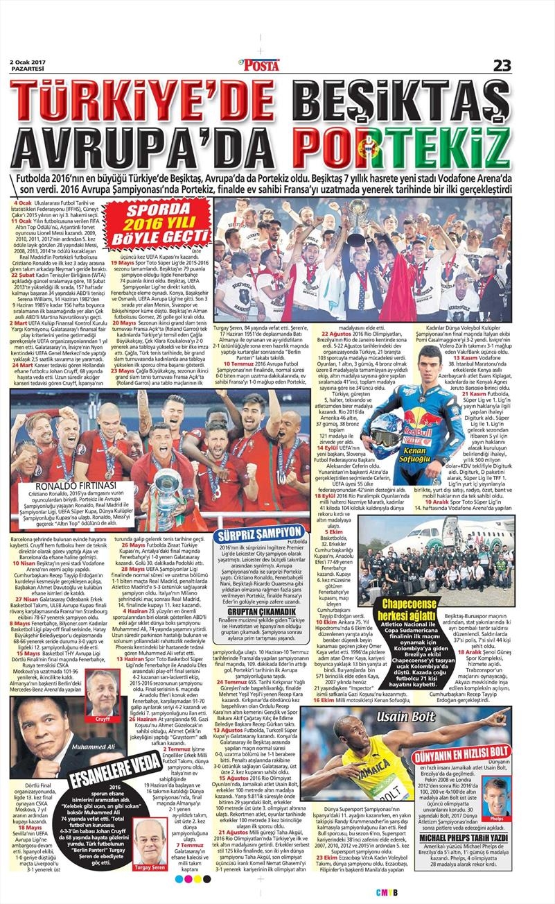 02 Ocak 2017 | İşte gazetelerin Beşiktaş manşetleri - Görsel 3