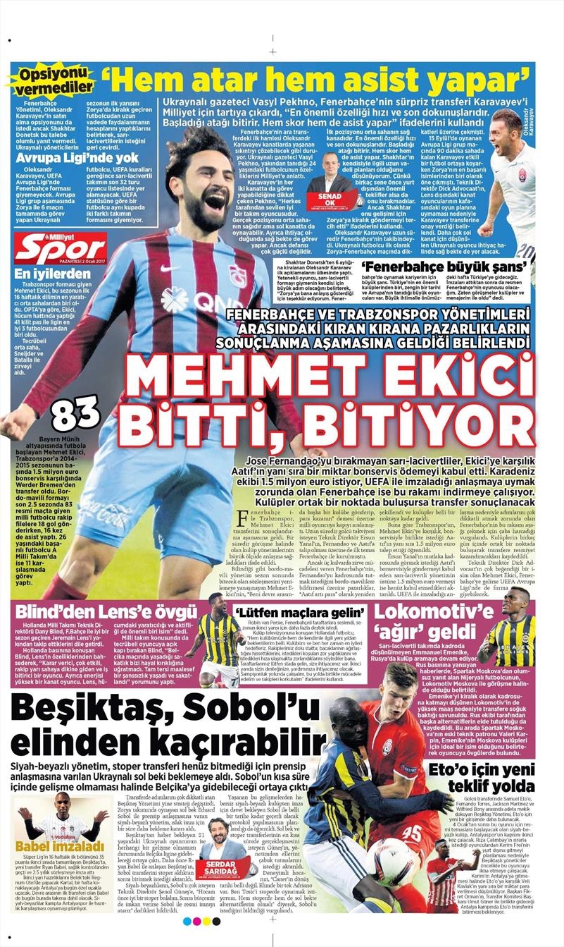 02 Ocak 2017 | İşte gazetelerin Beşiktaş manşetleri - Görsel 4