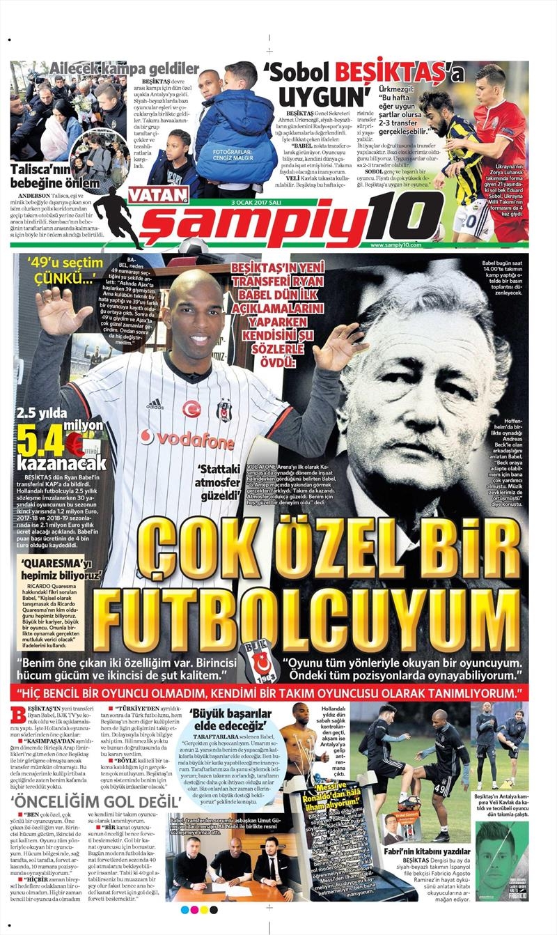 3 Ocak 2017 | İşte gazetelerin Beşiktaş manşetleri - Görsel 15