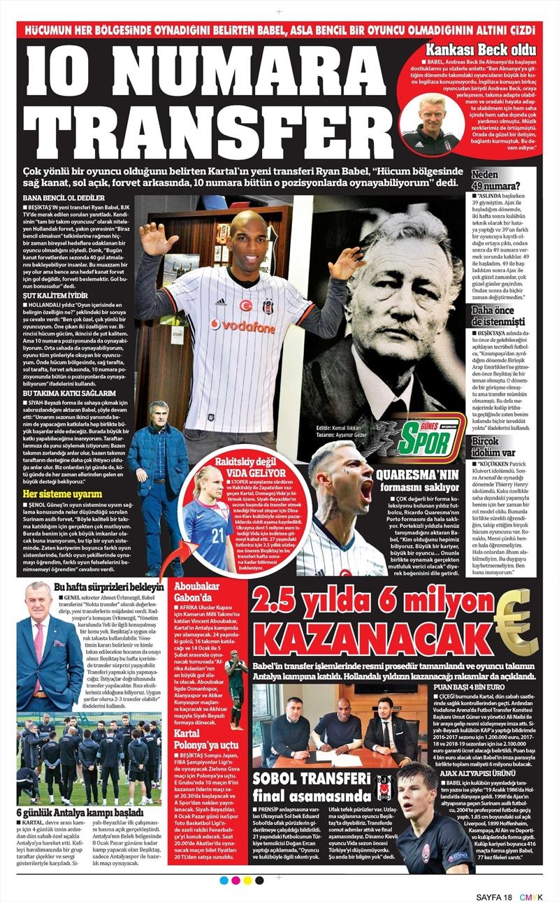 3 Ocak 2017 | İşte gazetelerin Beşiktaş manşetleri - Görsel 5