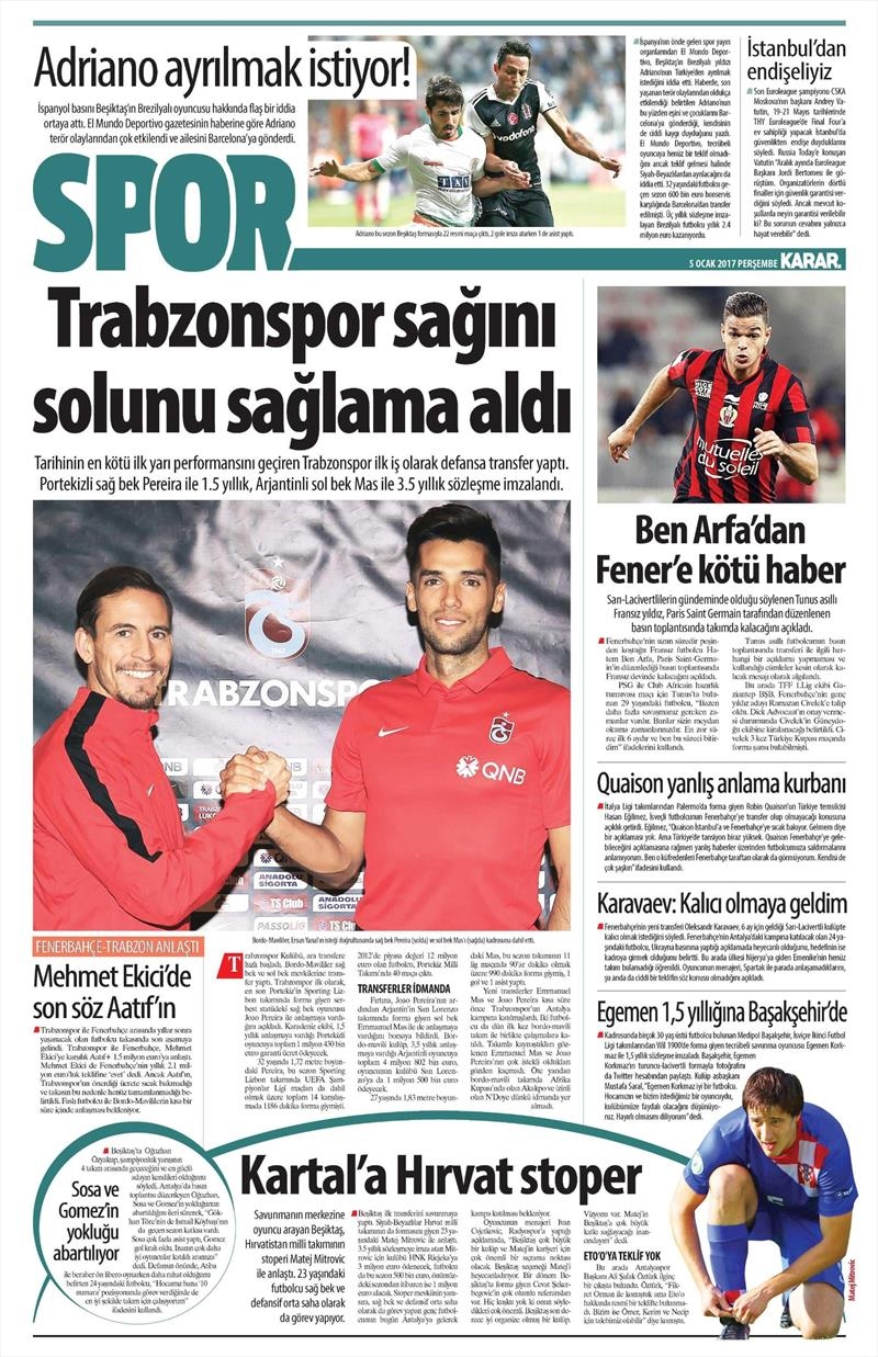 5 Ocak 2017 | İşte gazetelerin Beşiktaş manşetleri - Görsel 9