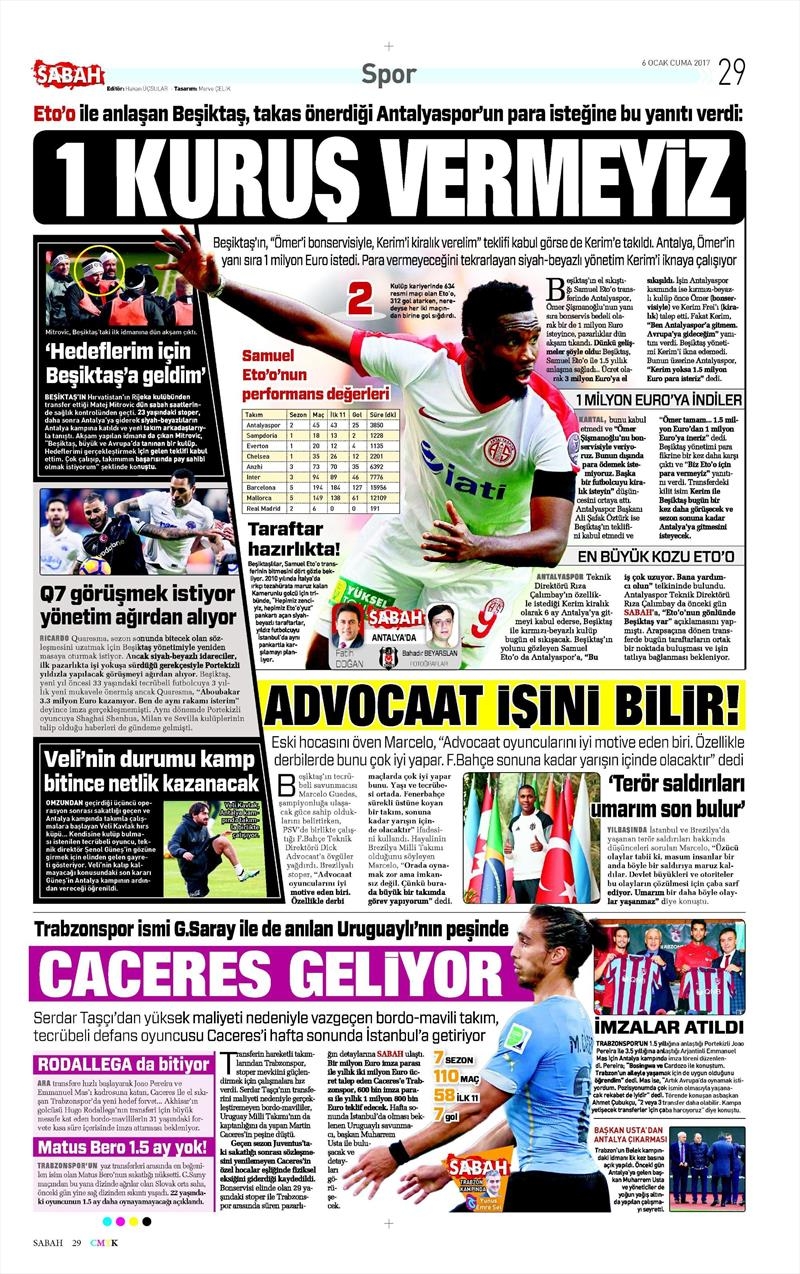 6 Ocak 2017 | İşte gazetelerin Beşiktaş manşetleri - Görsel 10