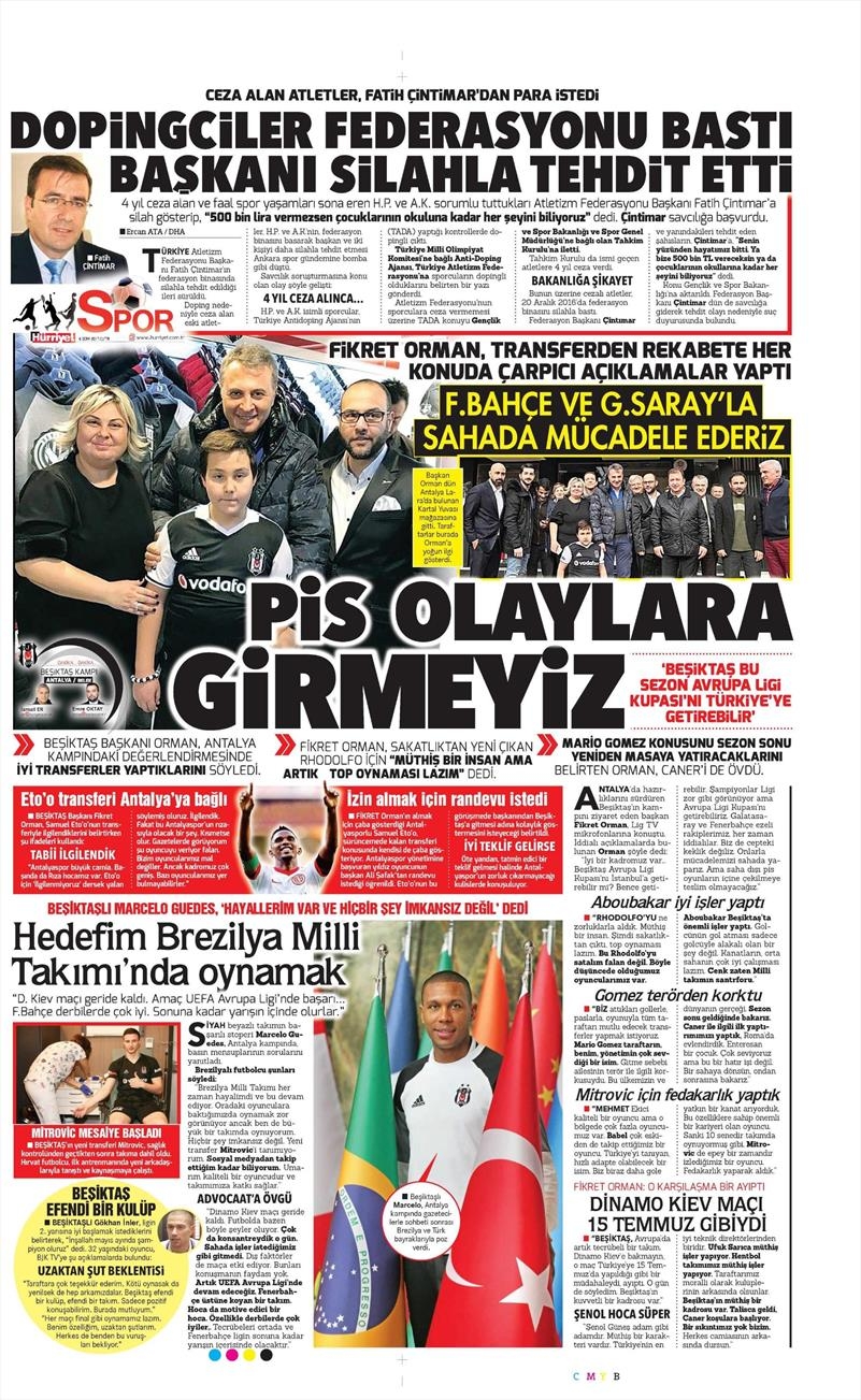 6 Ocak 2017 | İşte gazetelerin Beşiktaş manşetleri - Görsel 6