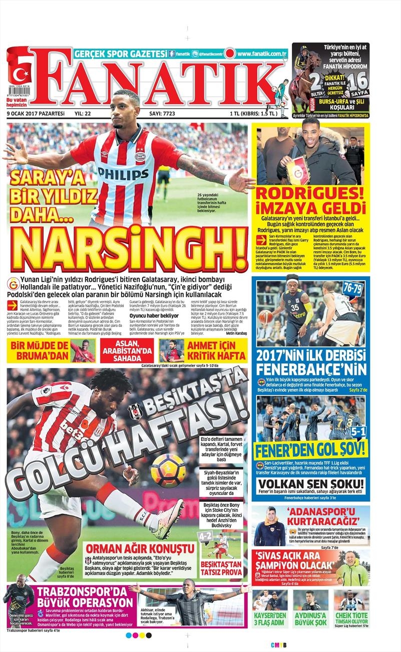 9 Ocak 2017 | İşte gazetelerin Beşiktaş manşetleri - Görsel 1