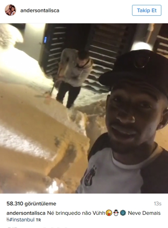 İşte Beşiktaşlı futbolcuların karlı İstanbul paylaşımları - Görsel 1