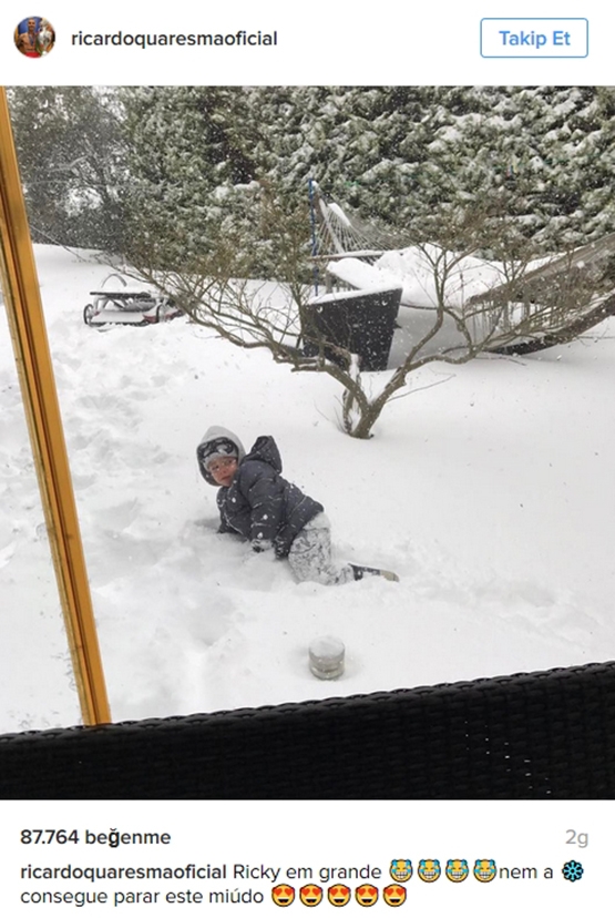 İşte Beşiktaşlı futbolcuların karlı İstanbul paylaşımları - Görsel 4