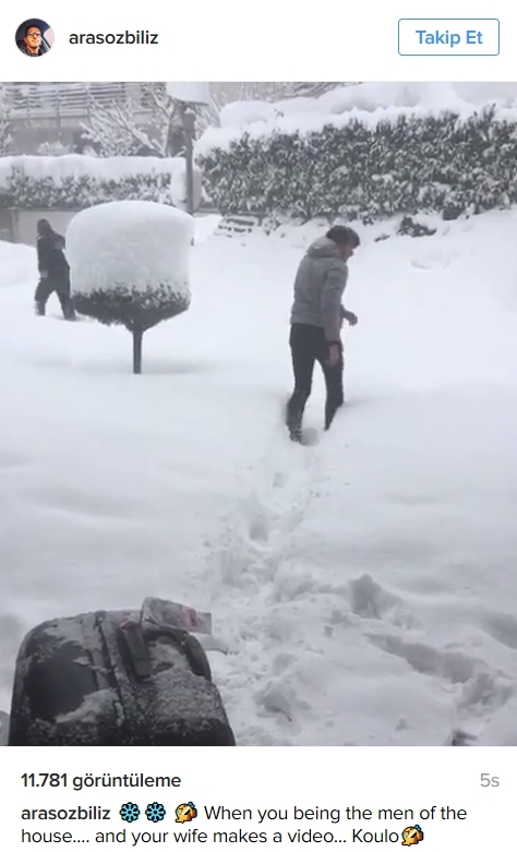 İşte Beşiktaşlı futbolcuların karlı İstanbul paylaşımları - Görsel 8