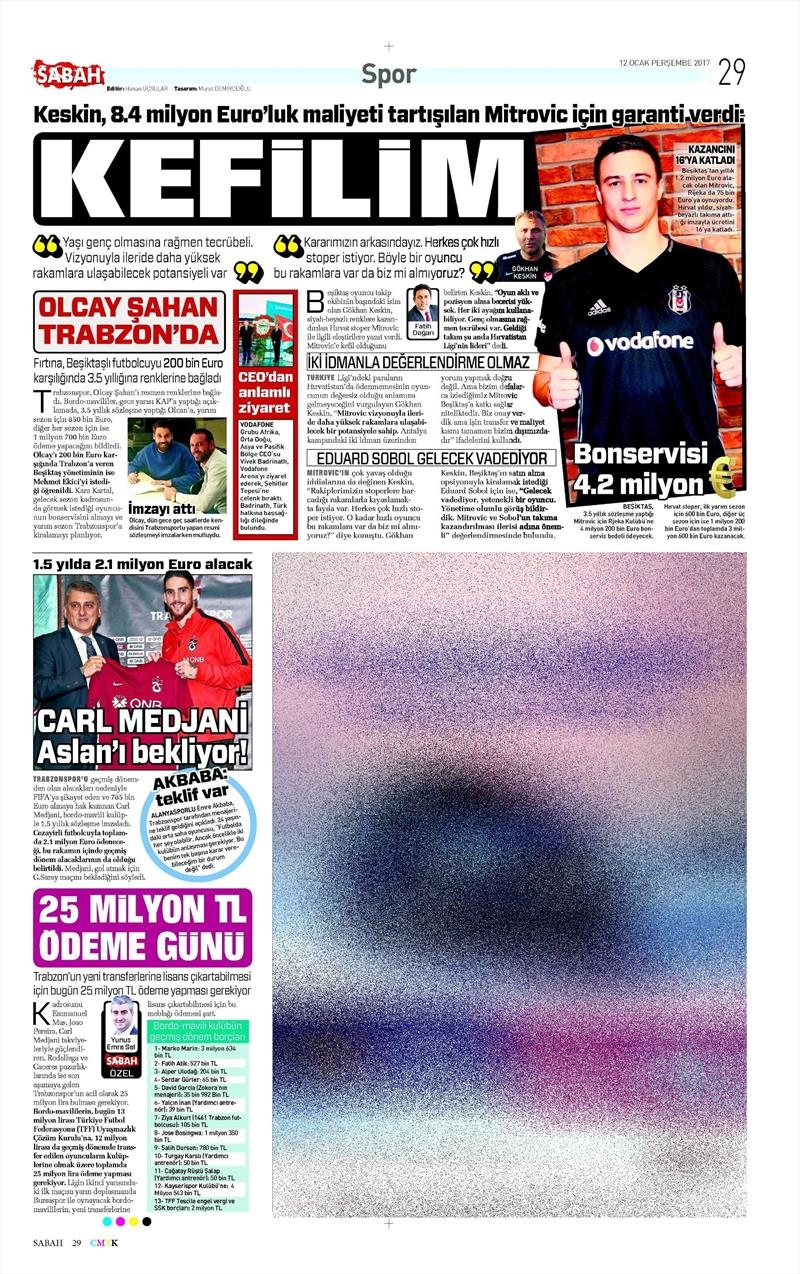12 Ocak 2017 | İşte gazetelerin Beşiktaş manşetleri - Görsel 11