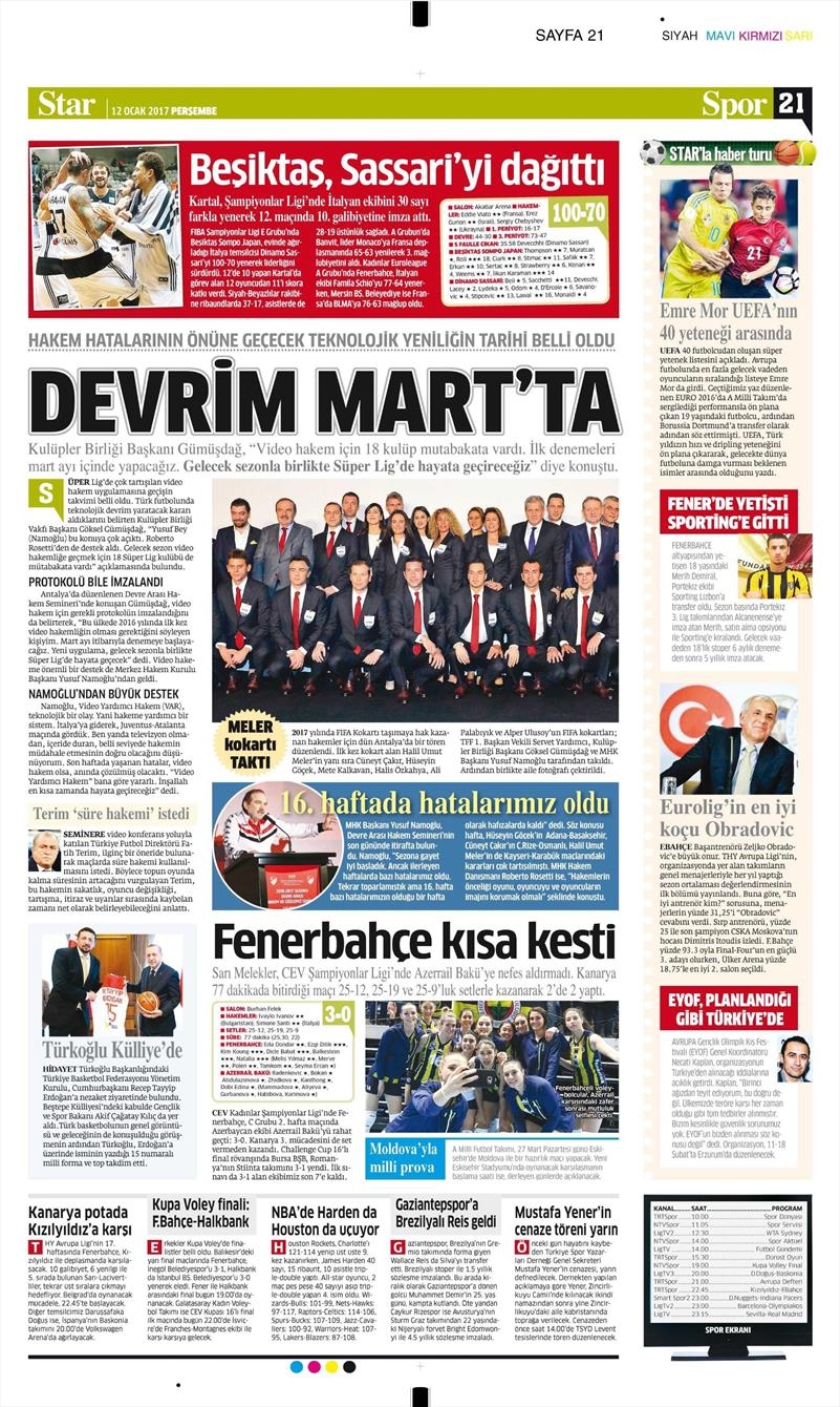 12 Ocak 2017 | İşte gazetelerin Beşiktaş manşetleri - Görsel 12