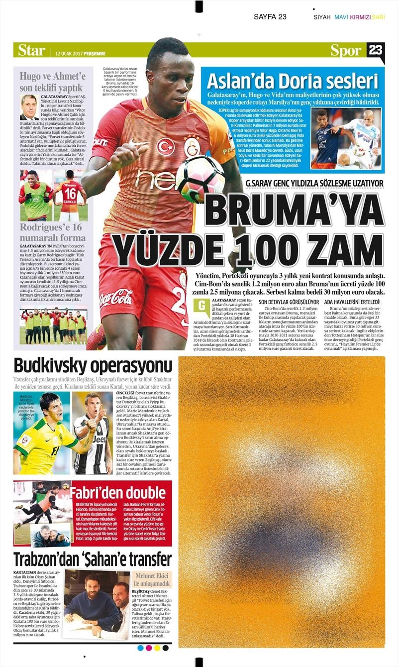 12 Ocak 2017 | İşte gazetelerin Beşiktaş manşetleri - Görsel 13